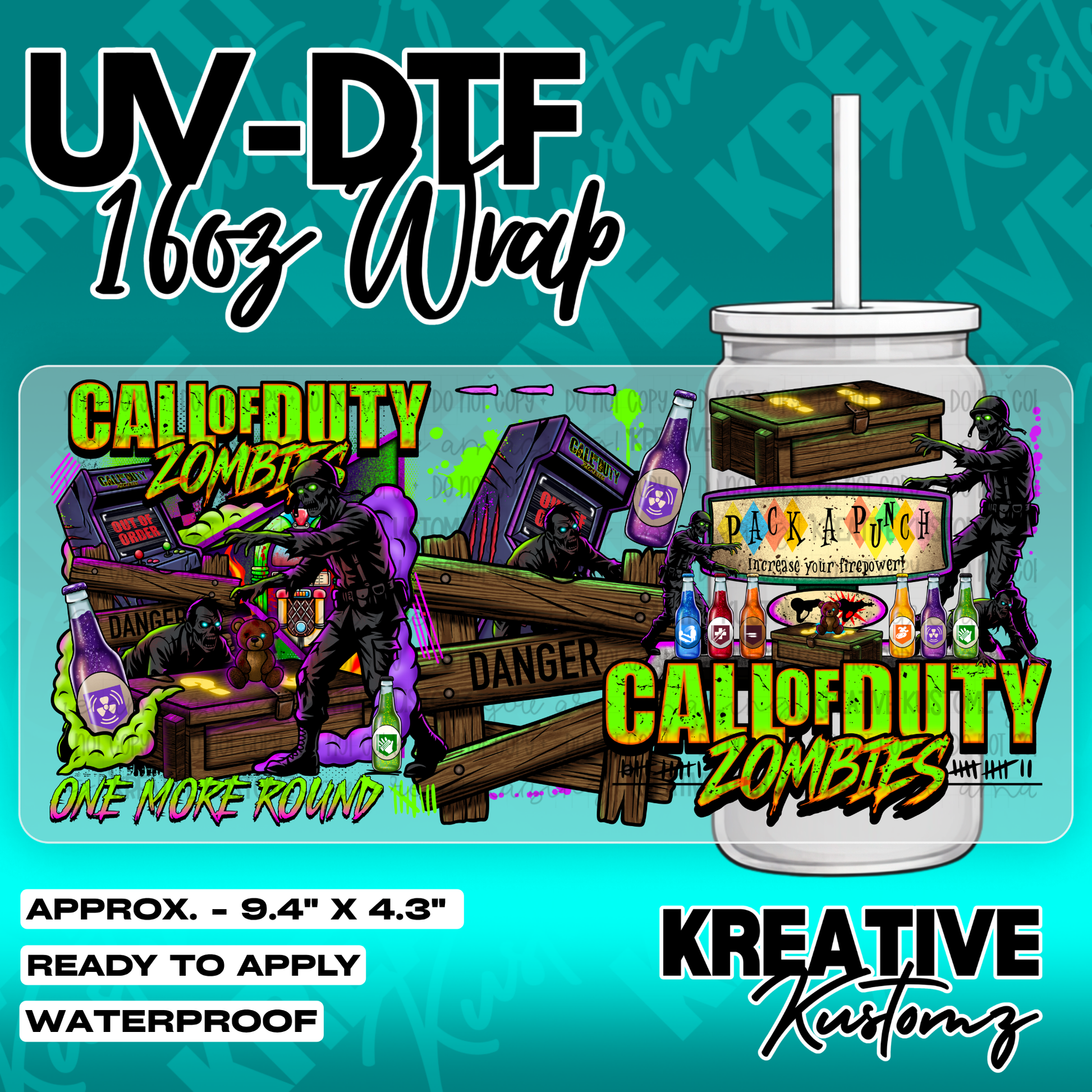 6229 | UV DTF Cup Wrap for 16oz Libbey Glass