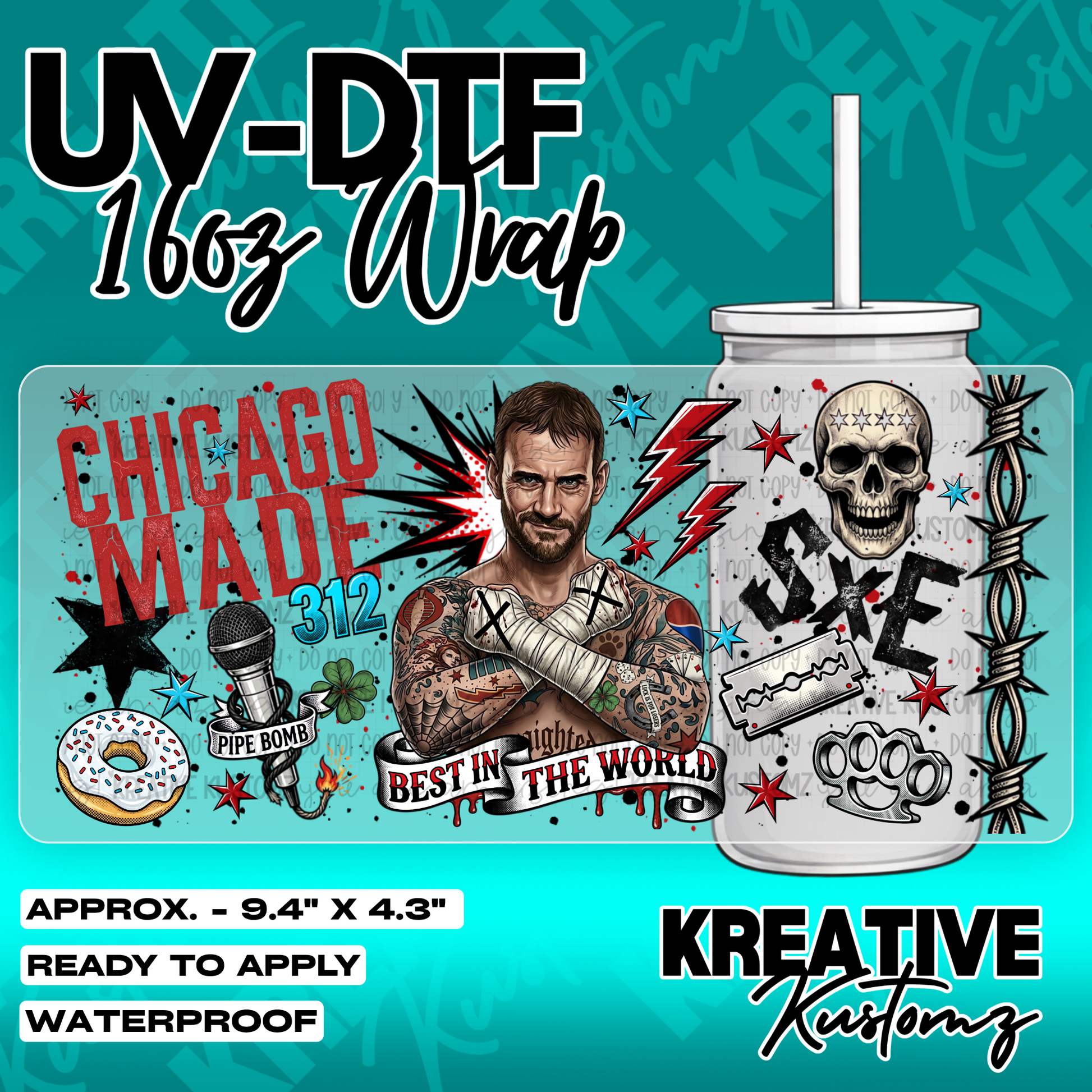 6230 | UV DTF Cup Wrap for 16oz Libbey Glass