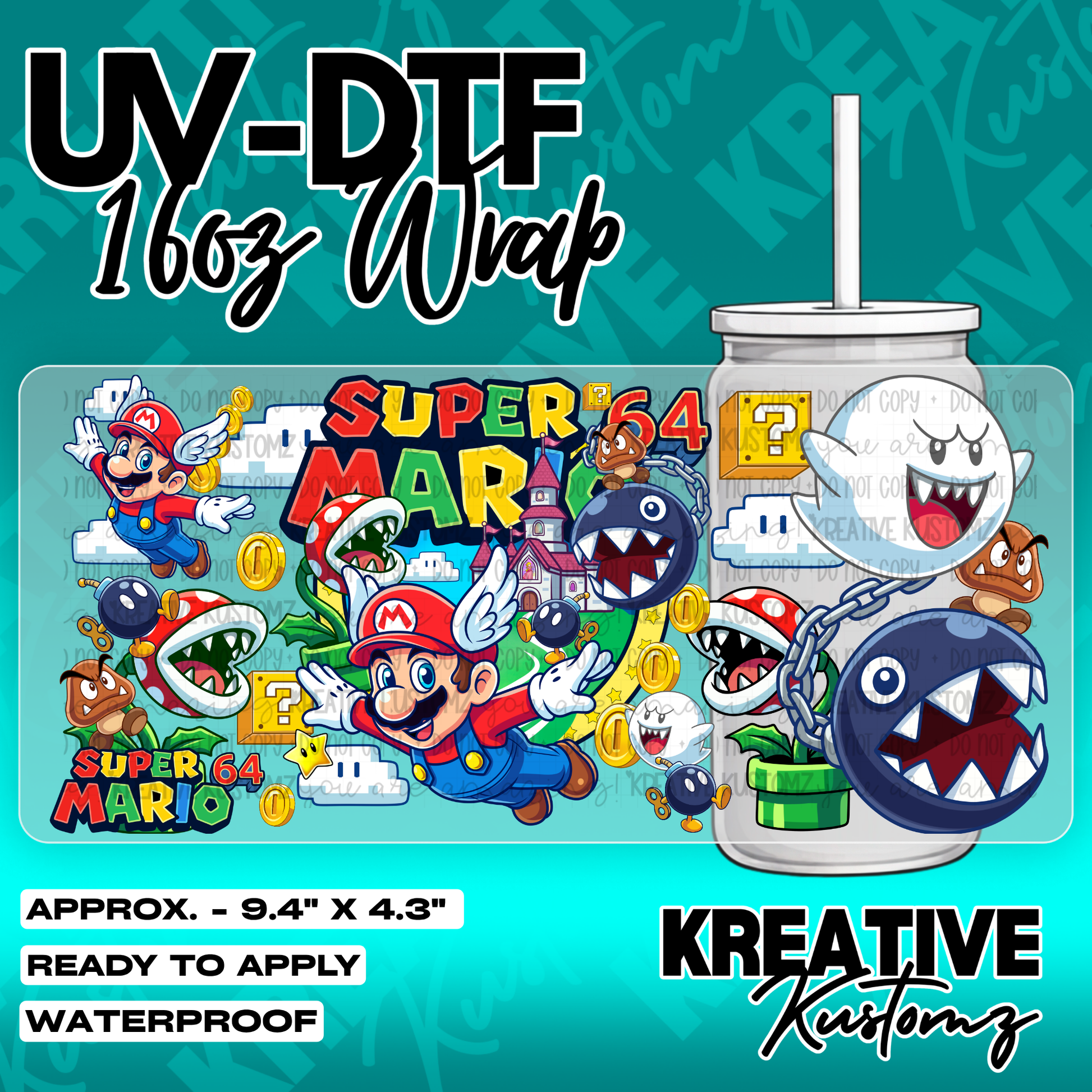 6234 | UV DTF Cup Wrap for 16oz Libbey Glass