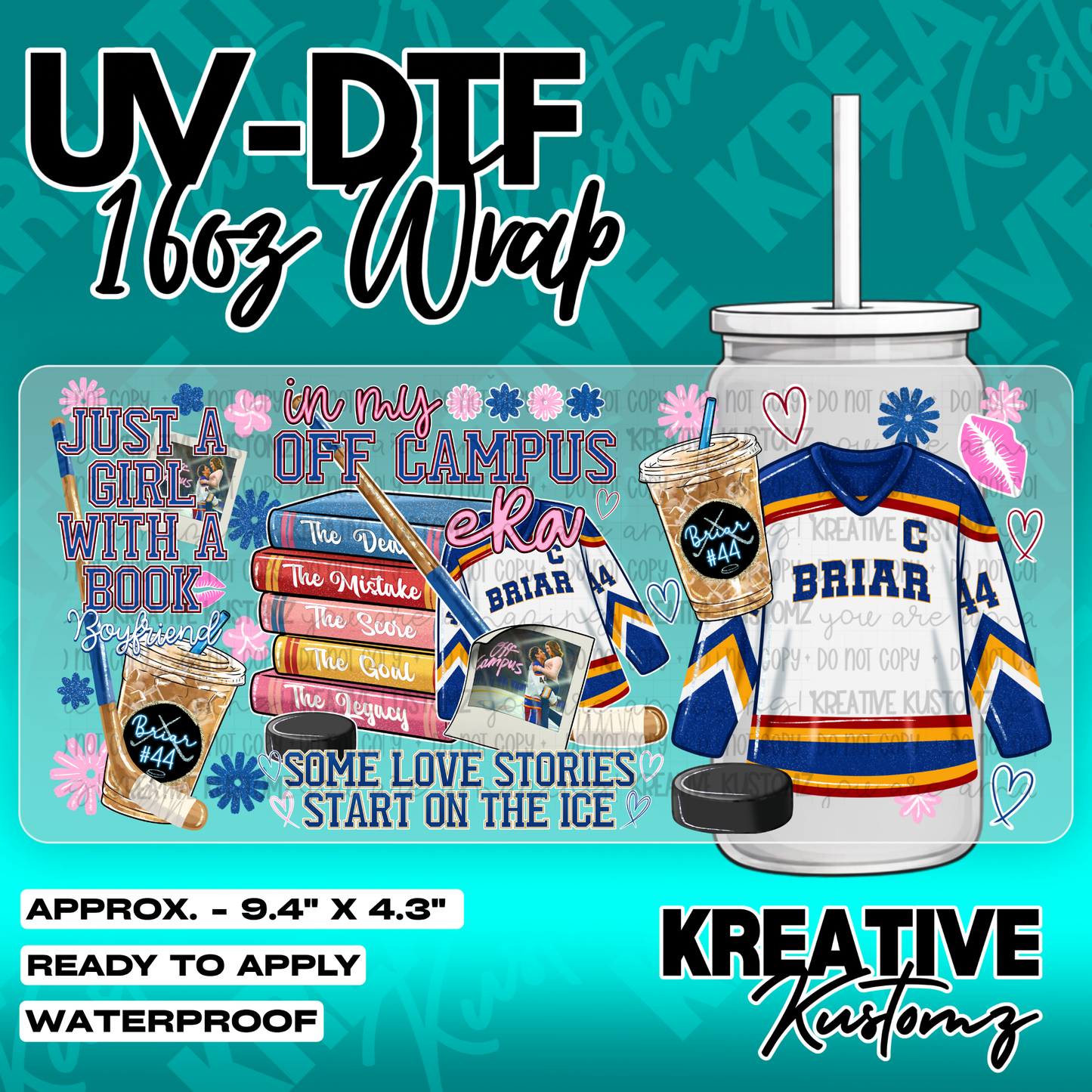 6235 | UV DTF Cup Wrap for 16oz Libbey Glass