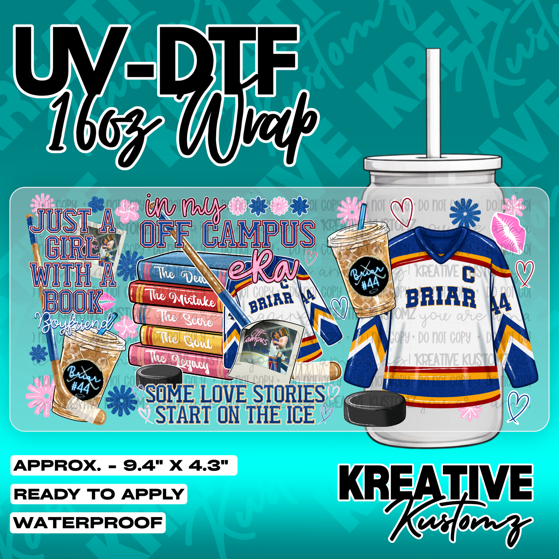 6235 | UV DTF Cup Wrap for 16oz Libbey Glass