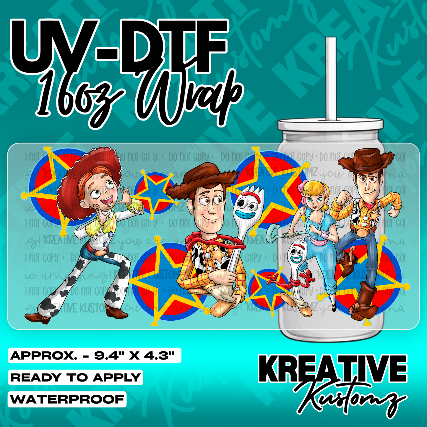 6237 | UV DTF Cup Wrap for 16oz Libbey Glass