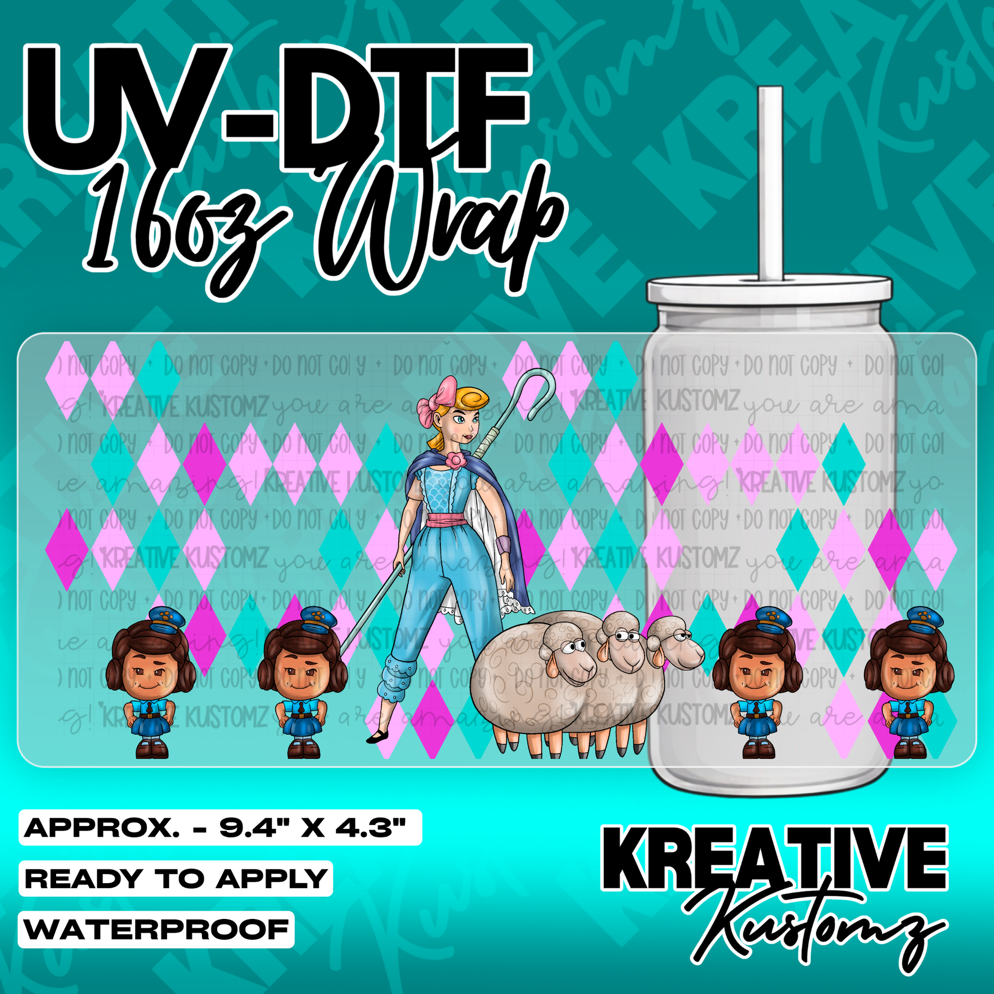 6239 | UV DTF Cup Wrap for 16oz Libbey Glass