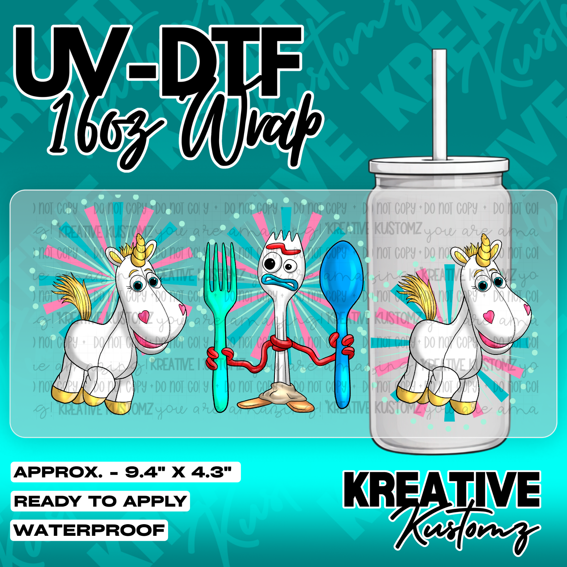 6240 | UV DTF Cup Wrap for 16oz Libbey Glass