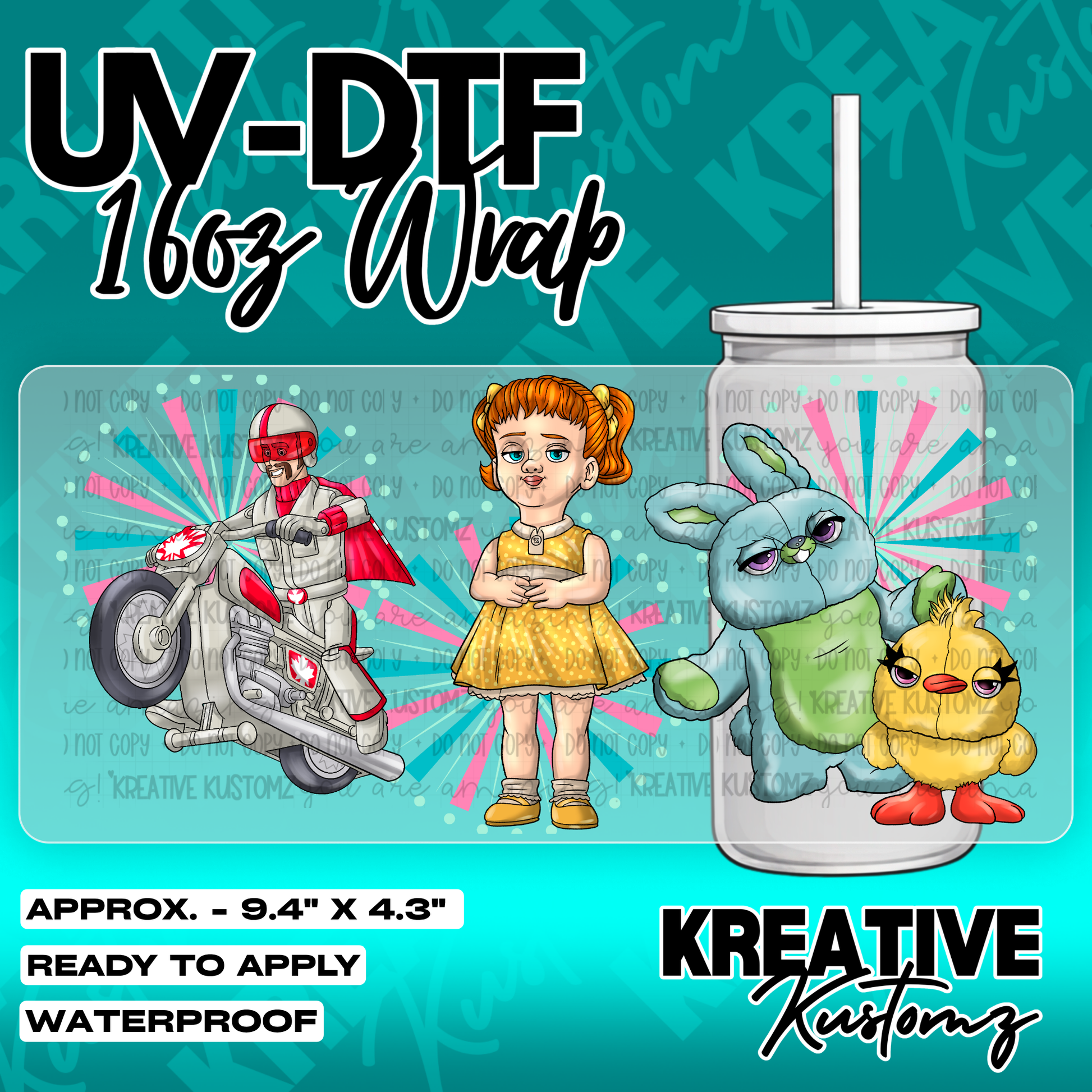 6241 | UV DTF Cup Wrap for 16oz Libbey Glass