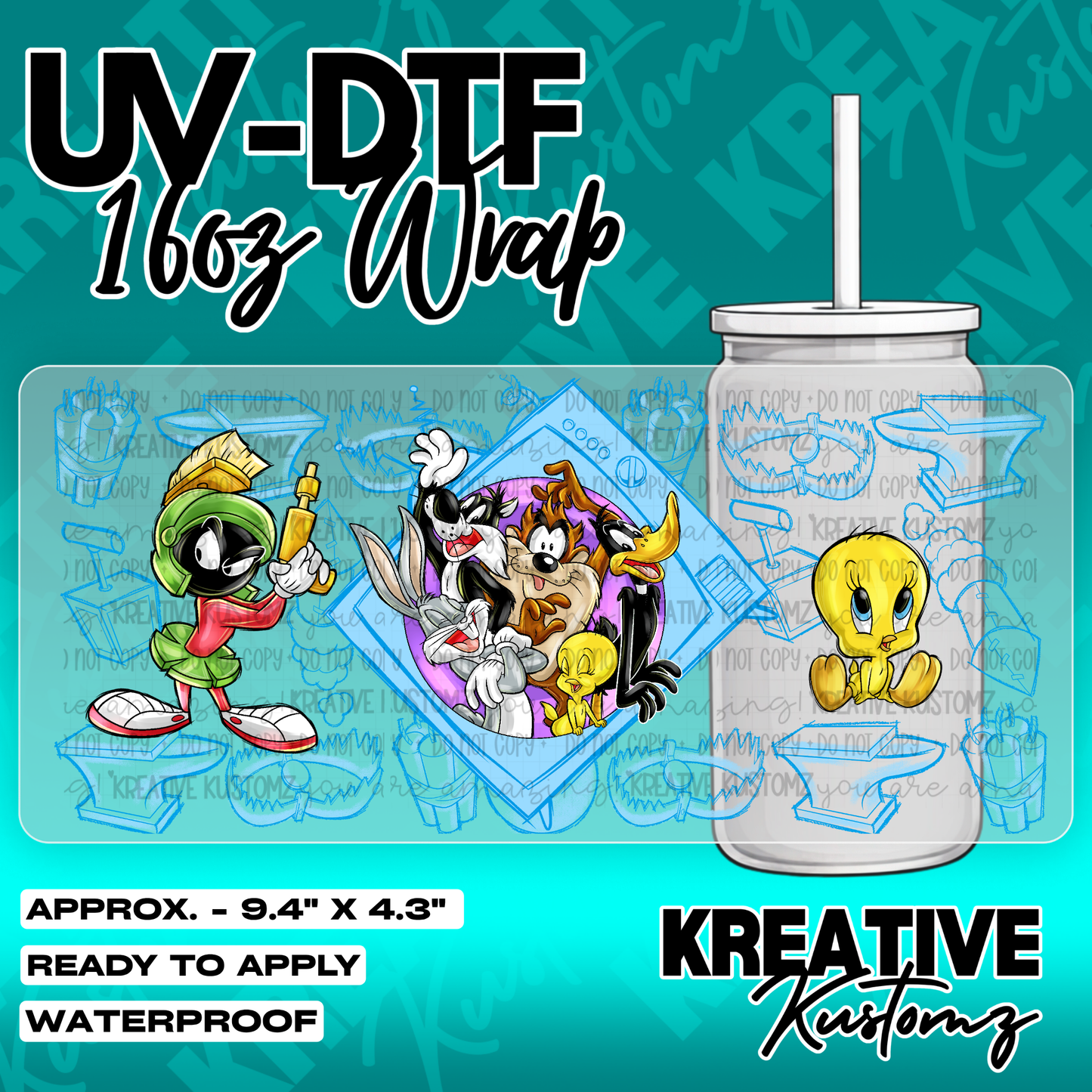6242 | UV DTF Cup Wrap for 16oz Libbey Glass