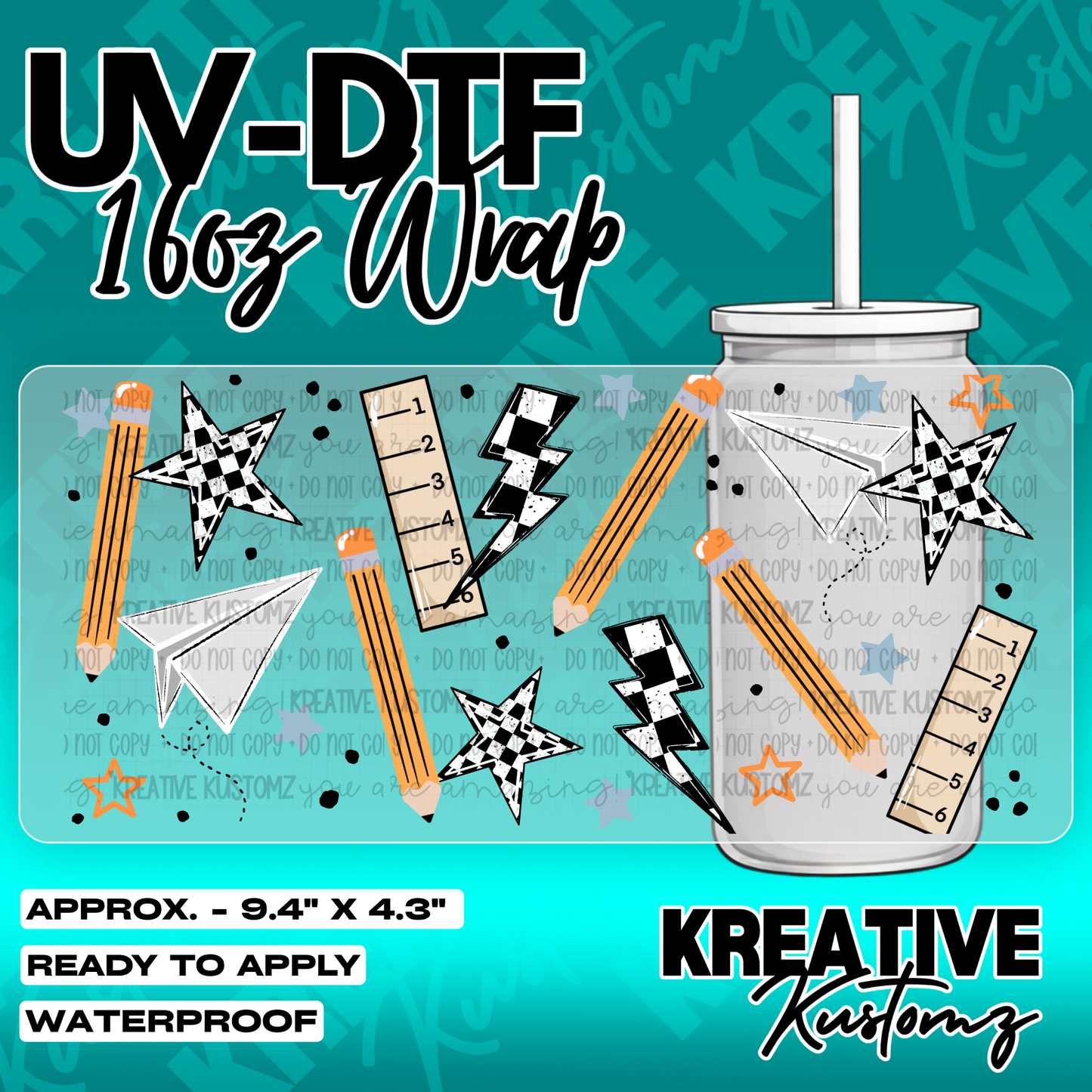 6247 | UV DTF Cup Wrap for 16oz Libbey Glass