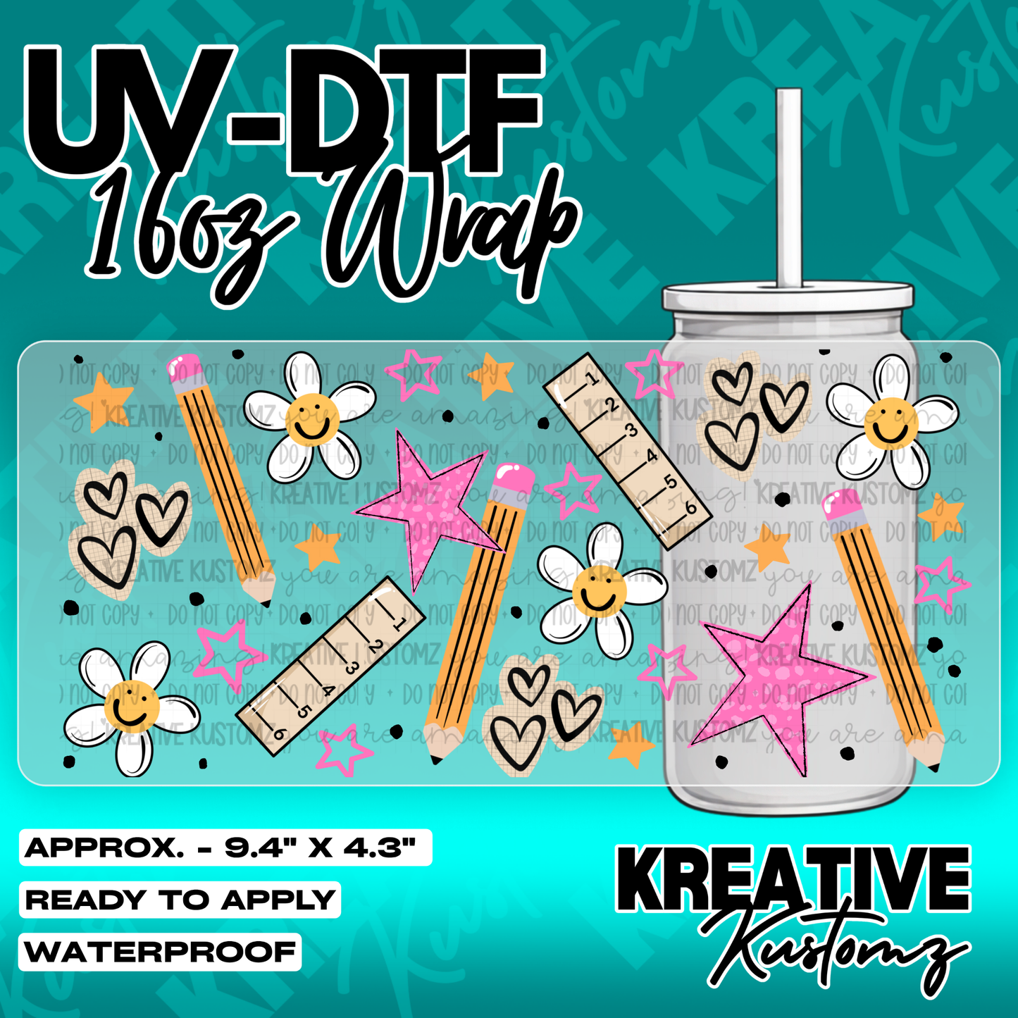 6248 | UV DTF Cup Wrap for 16oz Libbey Glass