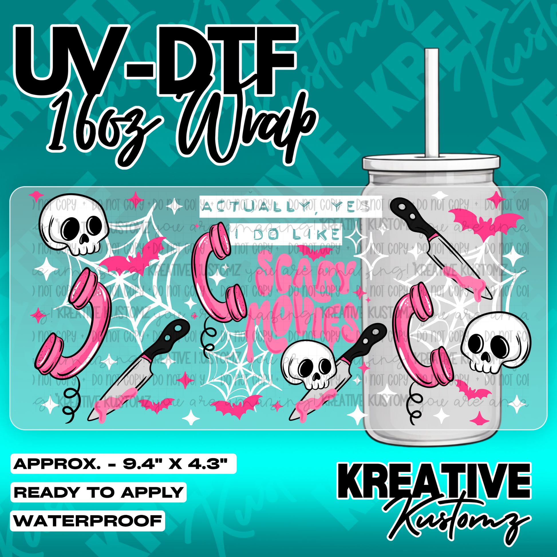 6249 | UV DTF Cup Wrap for 16oz Libbey Glass