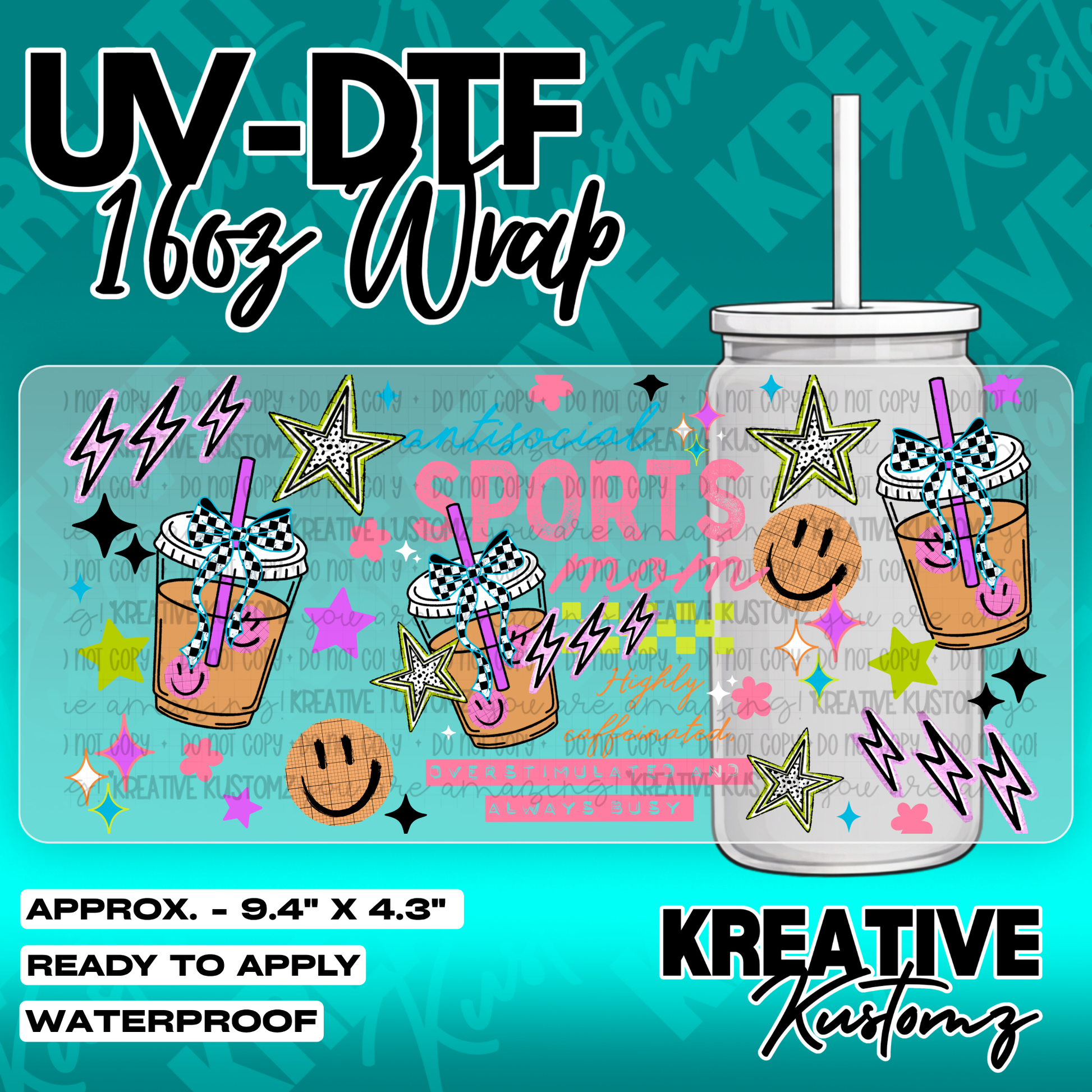 6252 | UV DTF Cup Wrap for 16oz Libbey Glass
