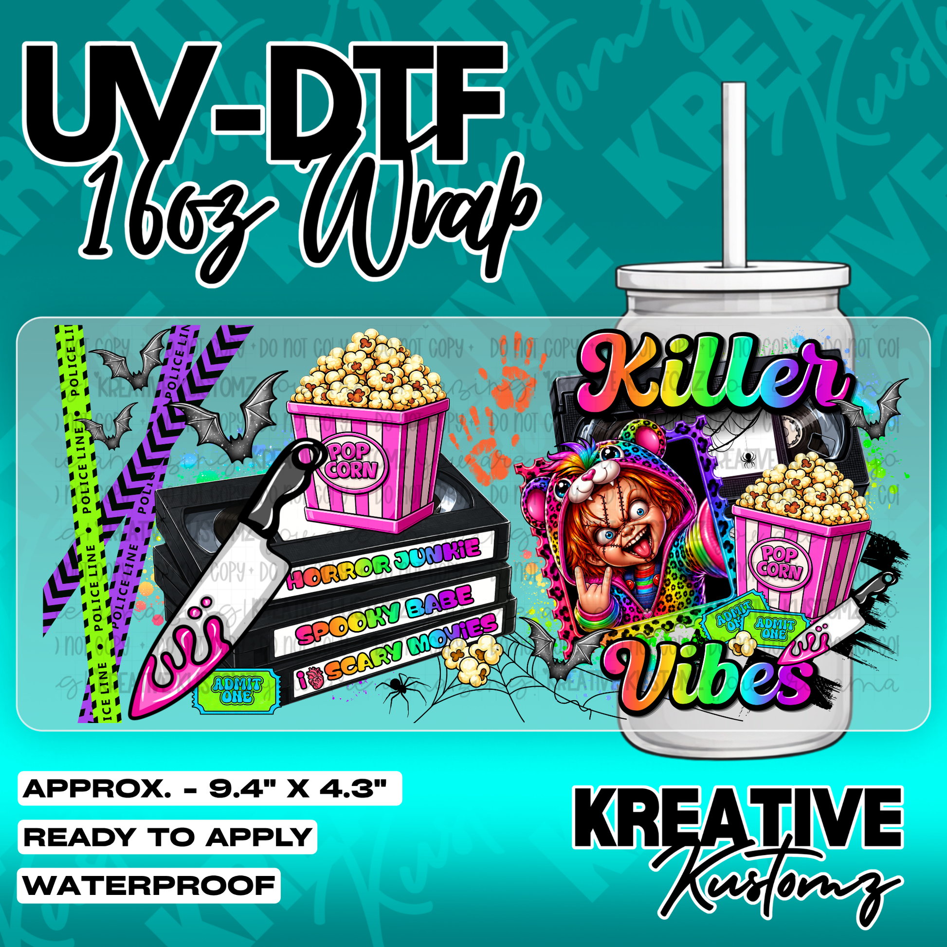 6254 | UV DTF Cup Wrap for 16oz Libbey Glass