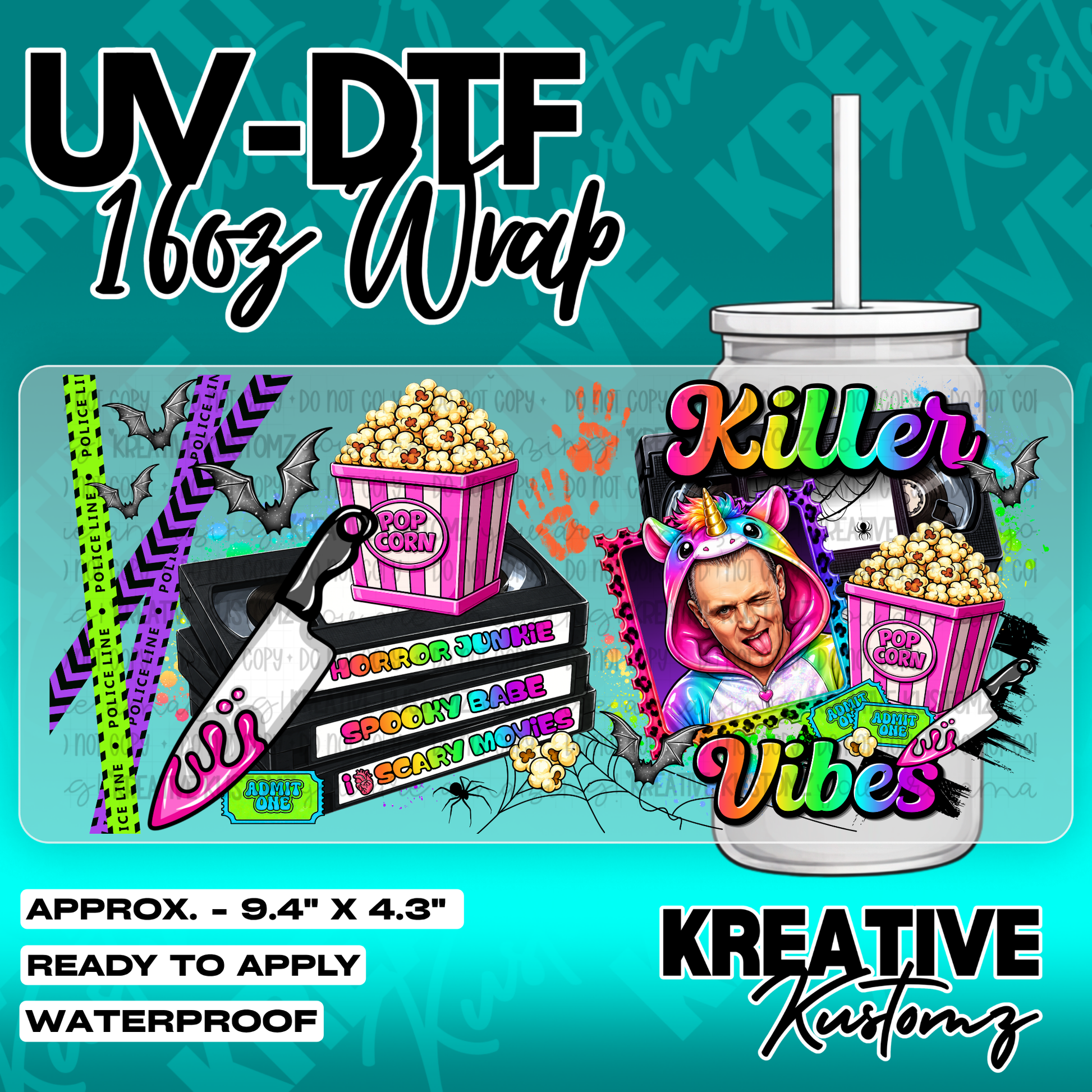 6257 | UV DTF Cup Wrap for 16oz Libbey Glass