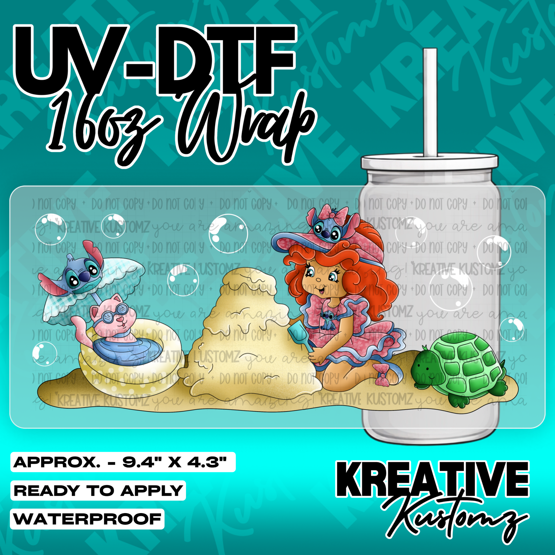 6266 | UV DTF Cup Wrap for 16oz Libbey Glass