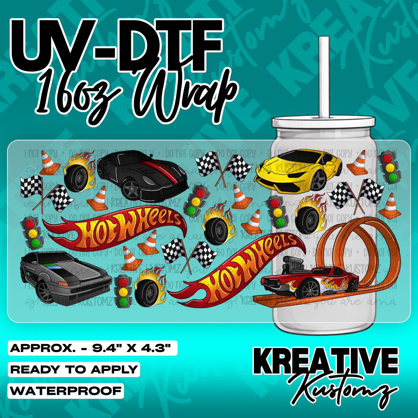 6268 | UV DTF Cup Wrap for 16oz Libbey Glass