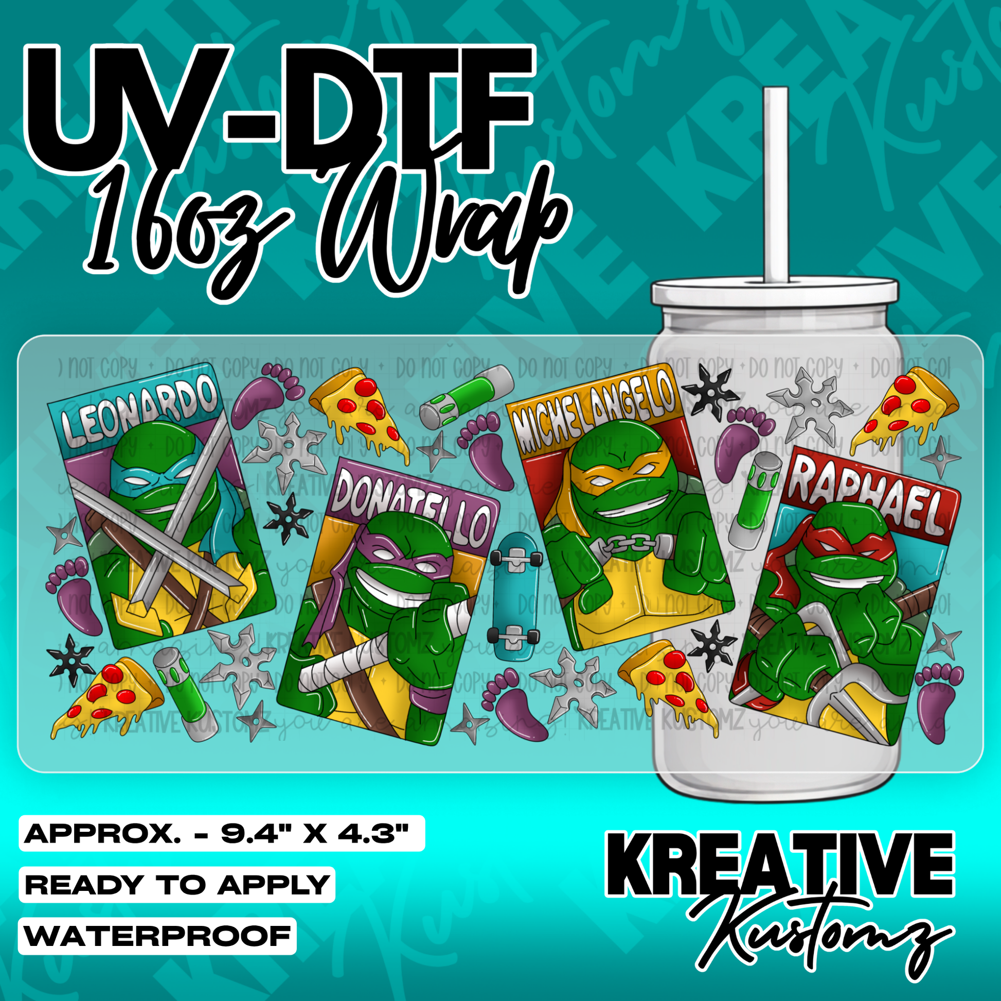 6269 | UV DTF Cup Wrap for 16oz Libbey Glass