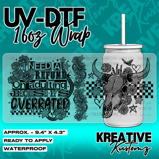 6274 | UV DTF Cup Wrap for 16oz Libbey Glass