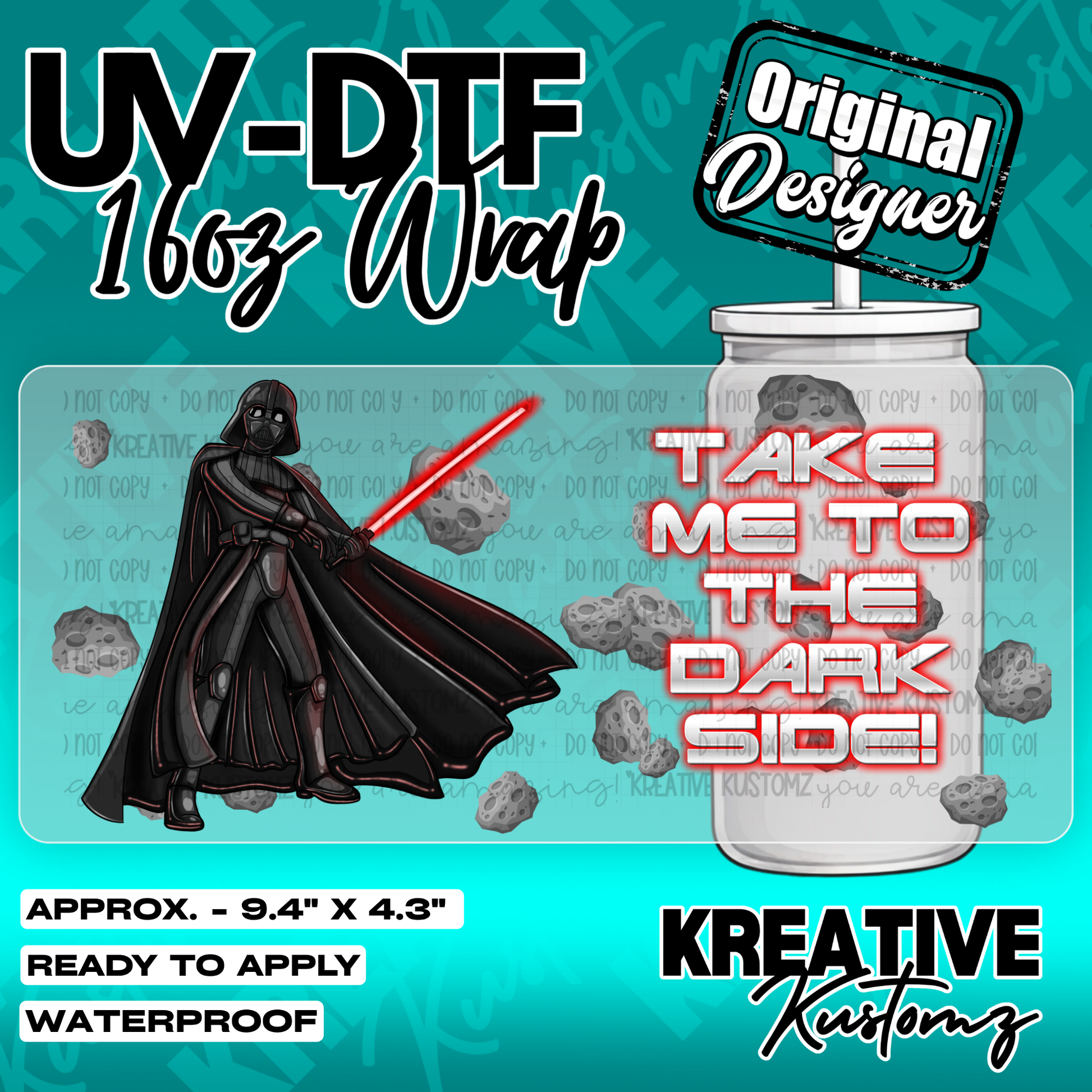6275 | UV DTF Cup Wrap for 16oz Libbey Glass