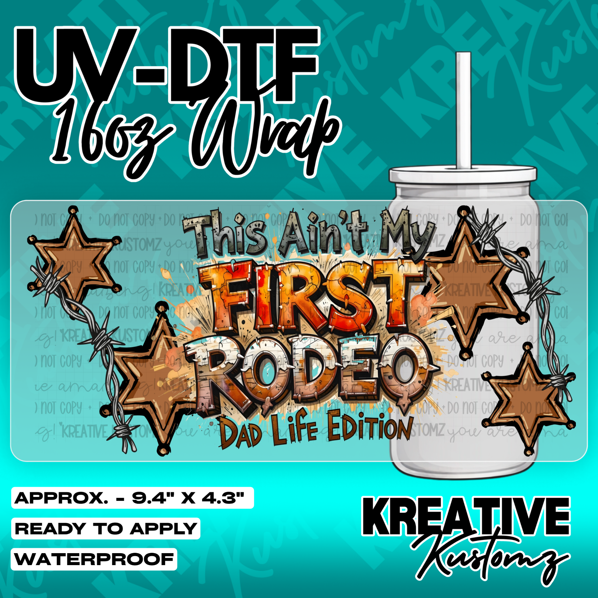 6277 | UV DTF Cup Wrap for 16oz Libbey Glass