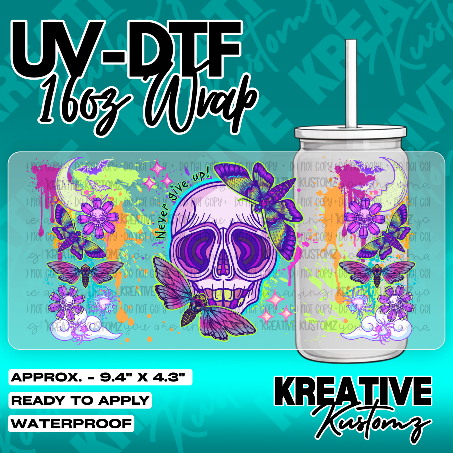 6278 | UV DTF Cup Wrap for 16oz Libbey Glass
