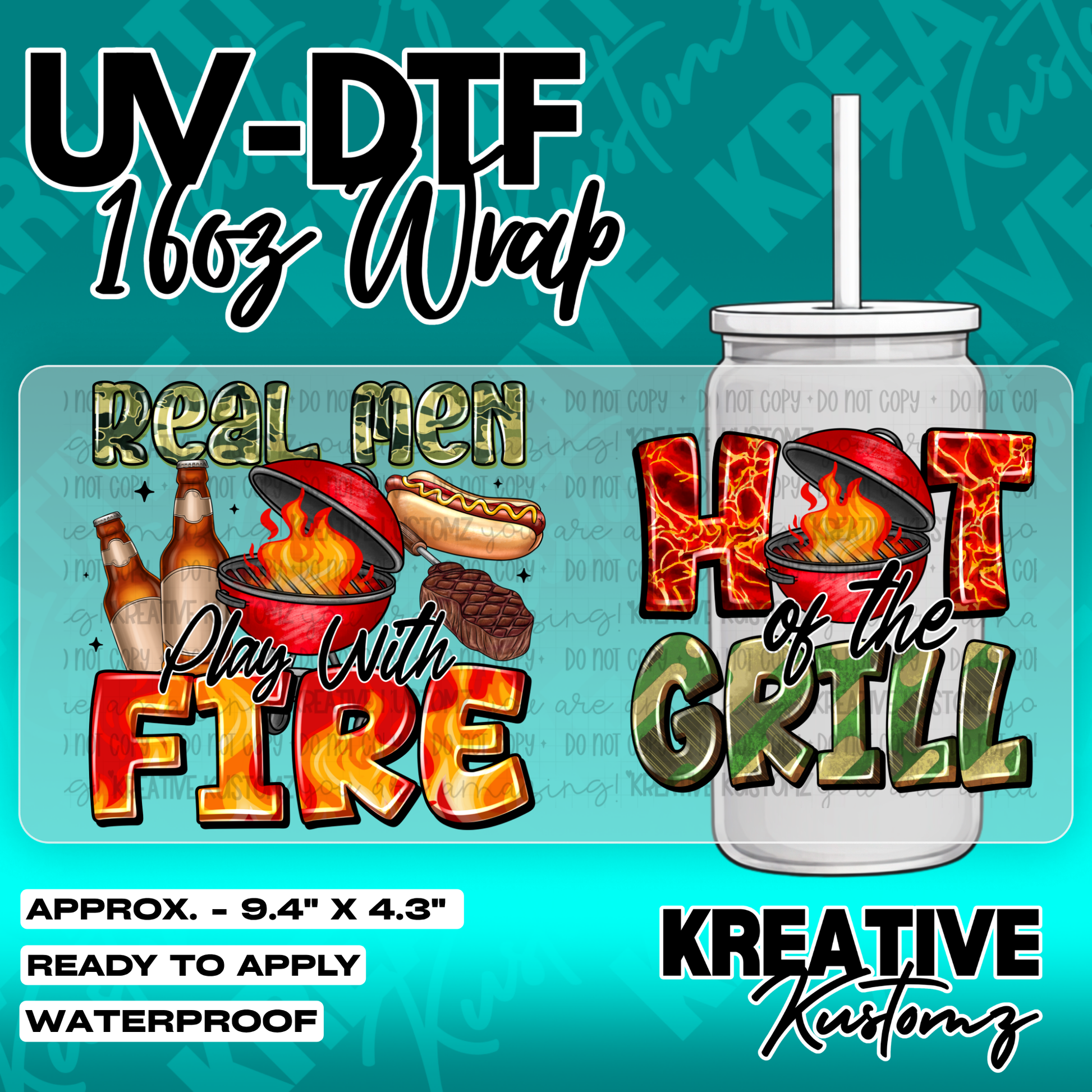 6280 | UV DTF Cup Wrap for 16oz Libbey Glass