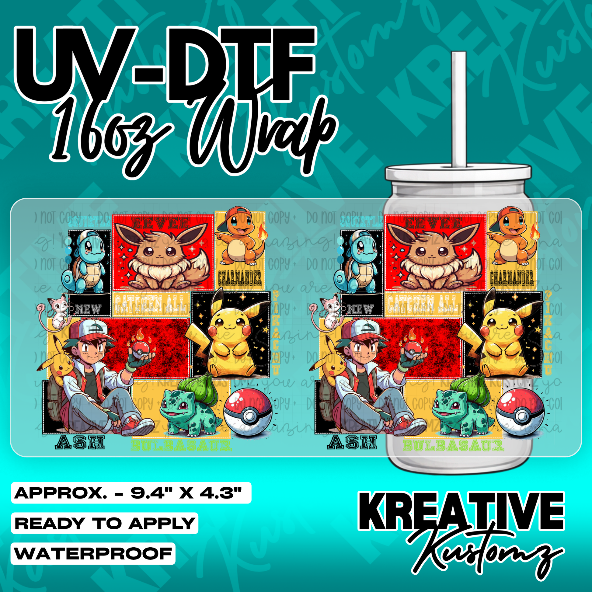 6282 | UV DTF Cup Wrap for 16oz Libbey Glass