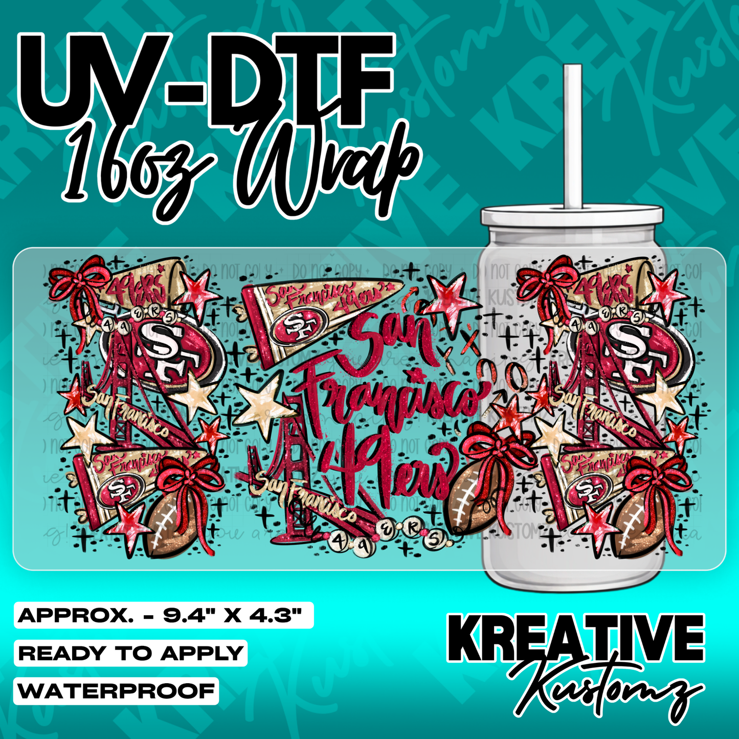 6283 | UV DTF Cup Wrap for 16oz Libbey Glass