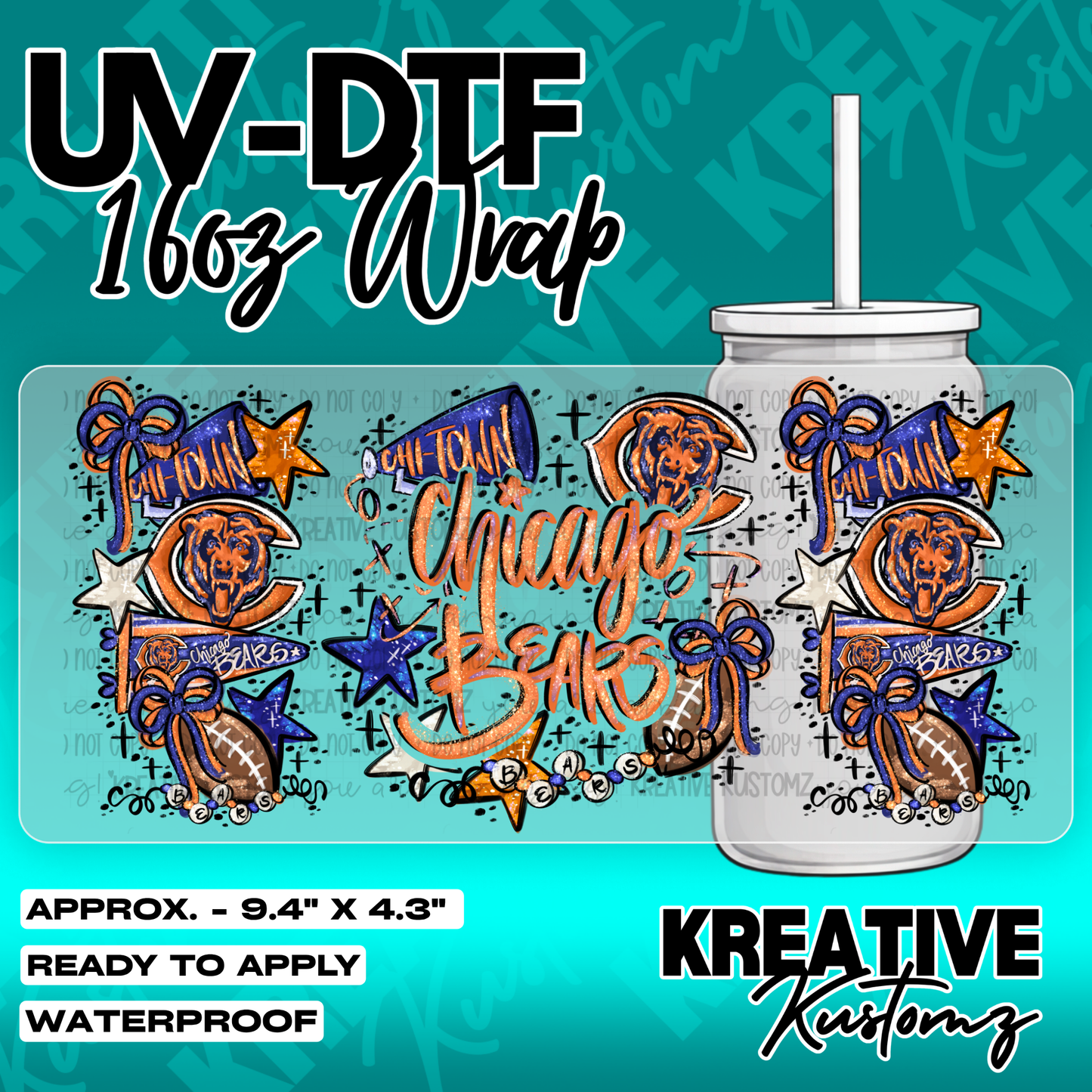 6285 | UV DTF Cup Wrap for 16oz Libbey Glass