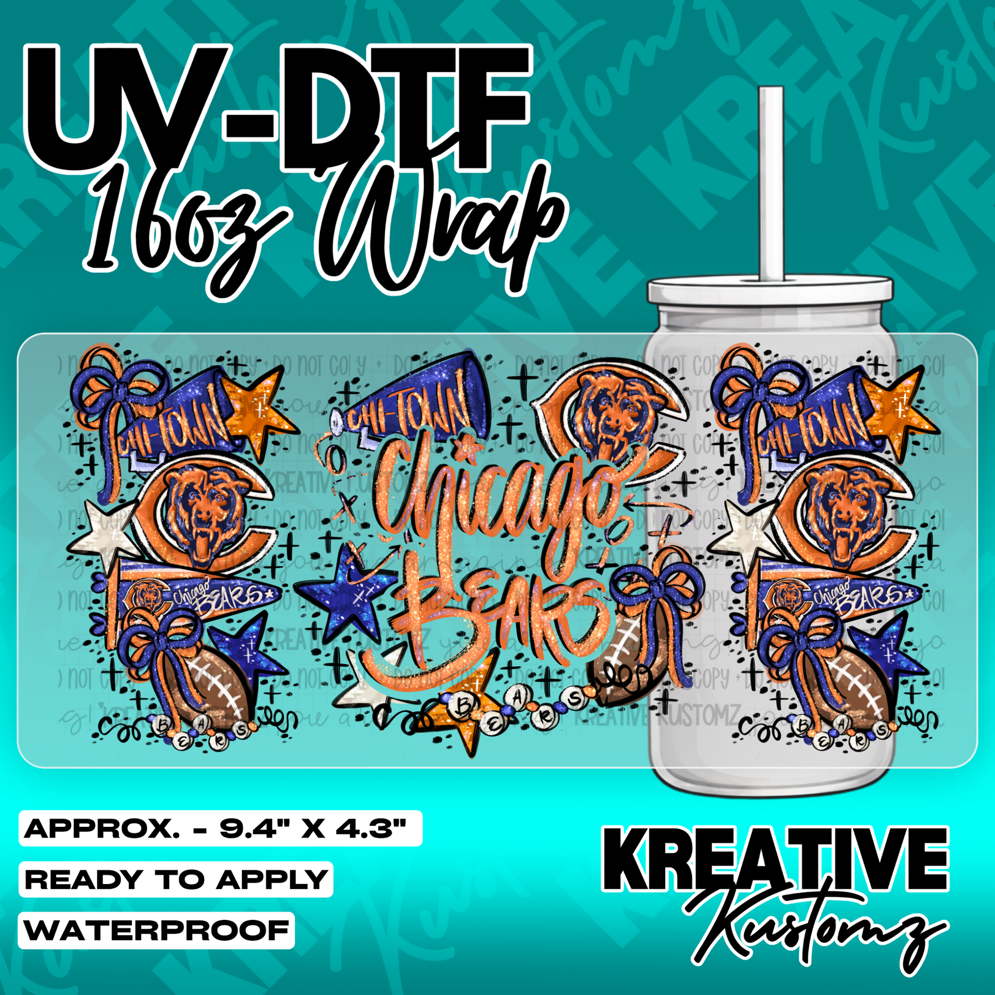 6285 | UV DTF Cup Wrap for 16oz Libbey Glass