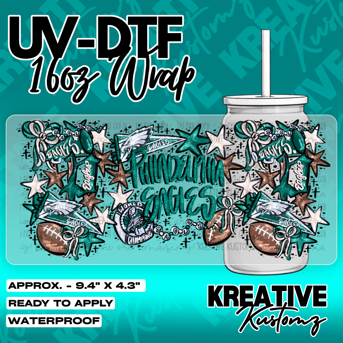 6288 | UV DTF Cup Wrap for 16oz Libbey Glass