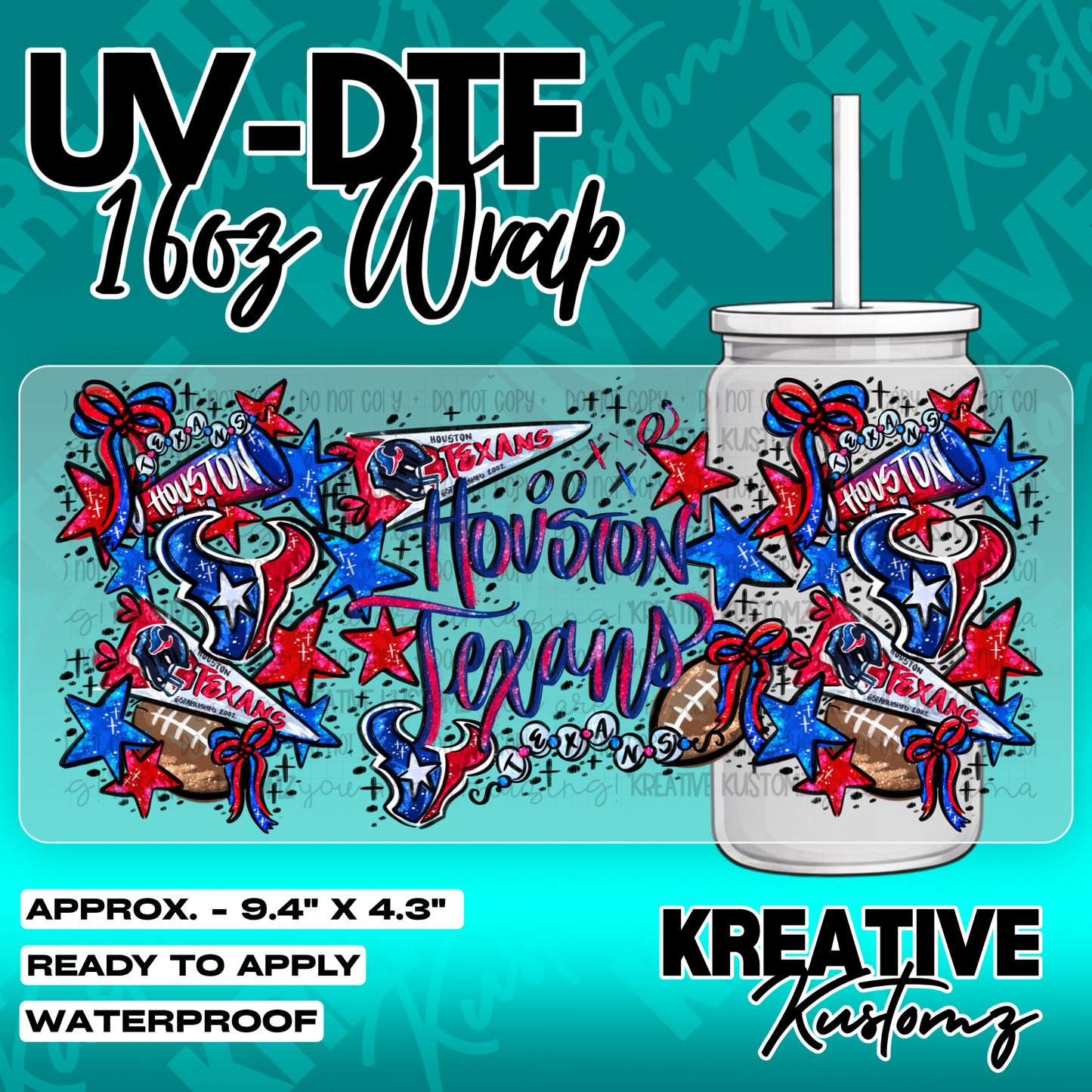 6291 | UV DTF Cup Wrap for 16oz Libbey Glass