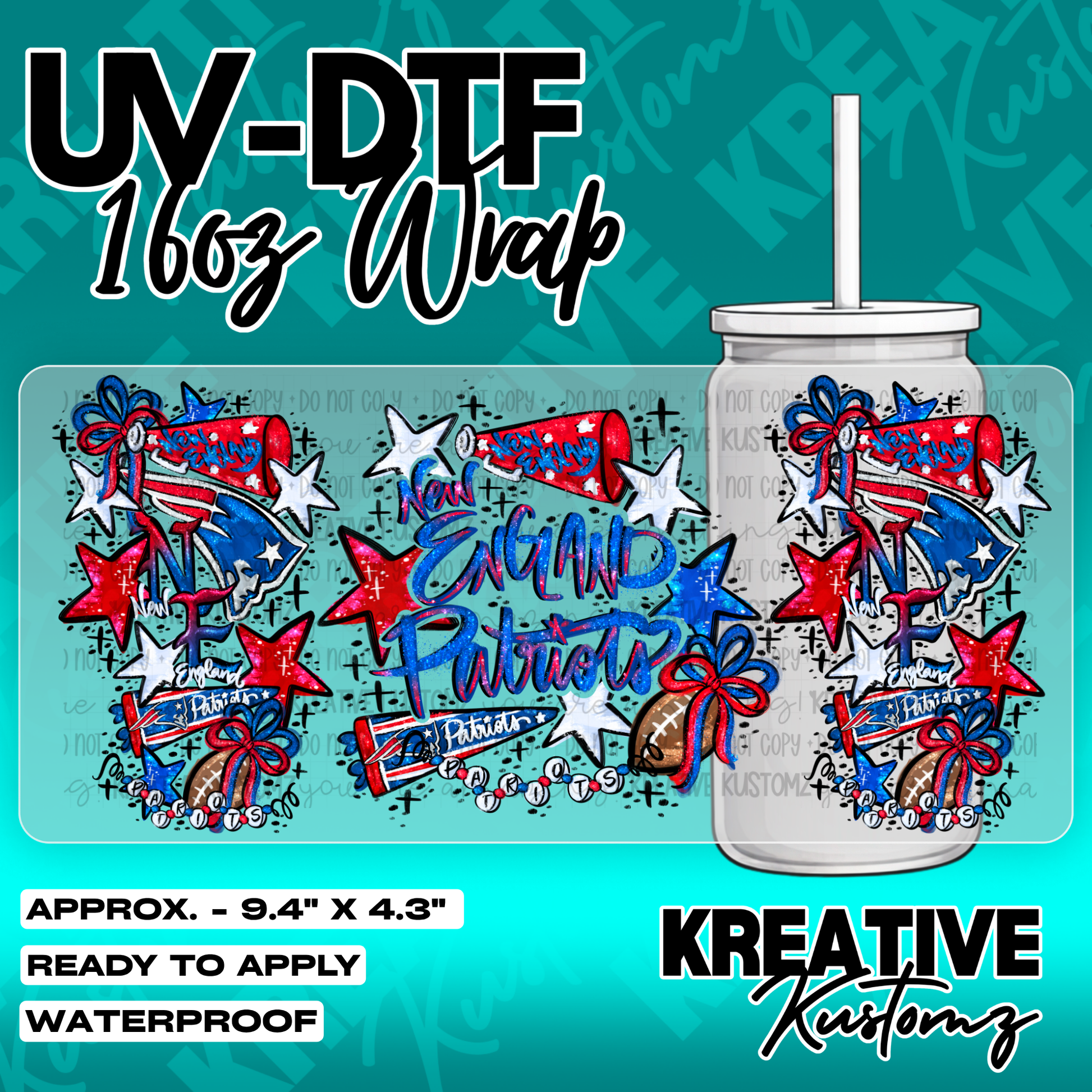 6294 | UV DTF Cup Wrap for 16oz Libbey Glass