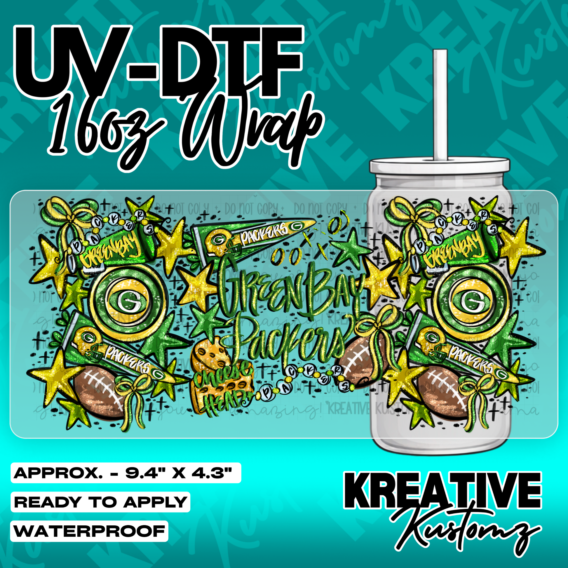 6295 | UV DTF Cup Wrap for 16oz Libbey Glass