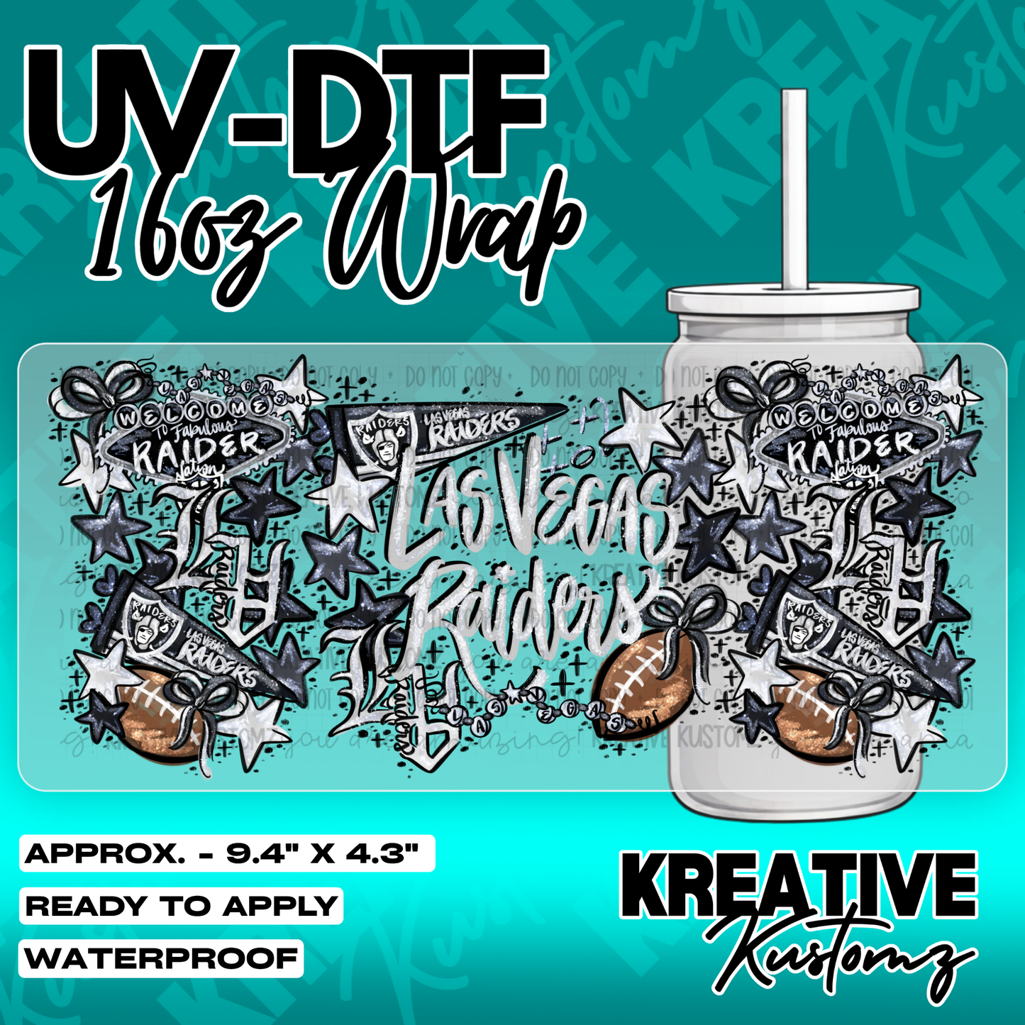 6296 | UV DTF Cup Wrap for 16oz Libbey Glass