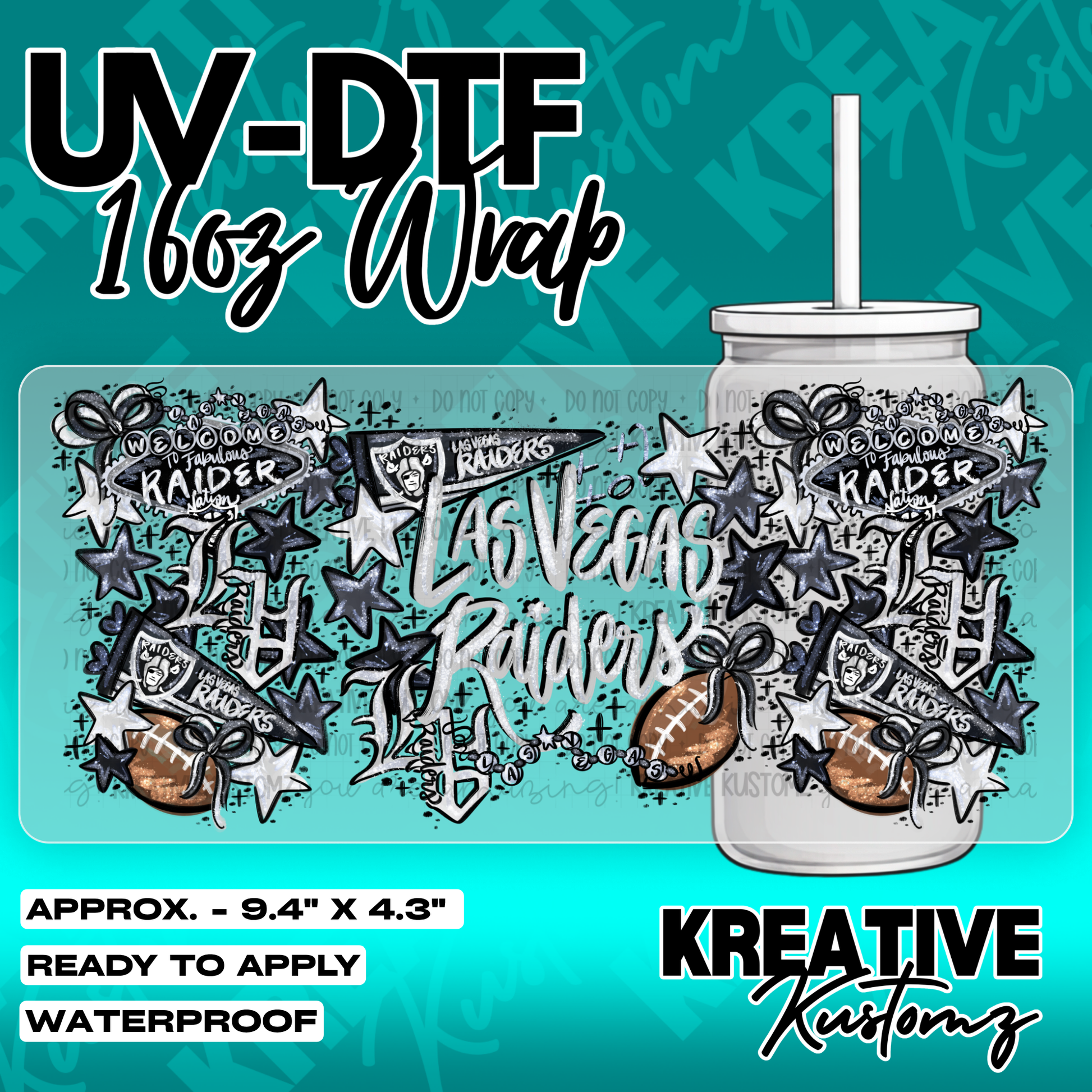 6296 | UV DTF Cup Wrap for 16oz Libbey Glass