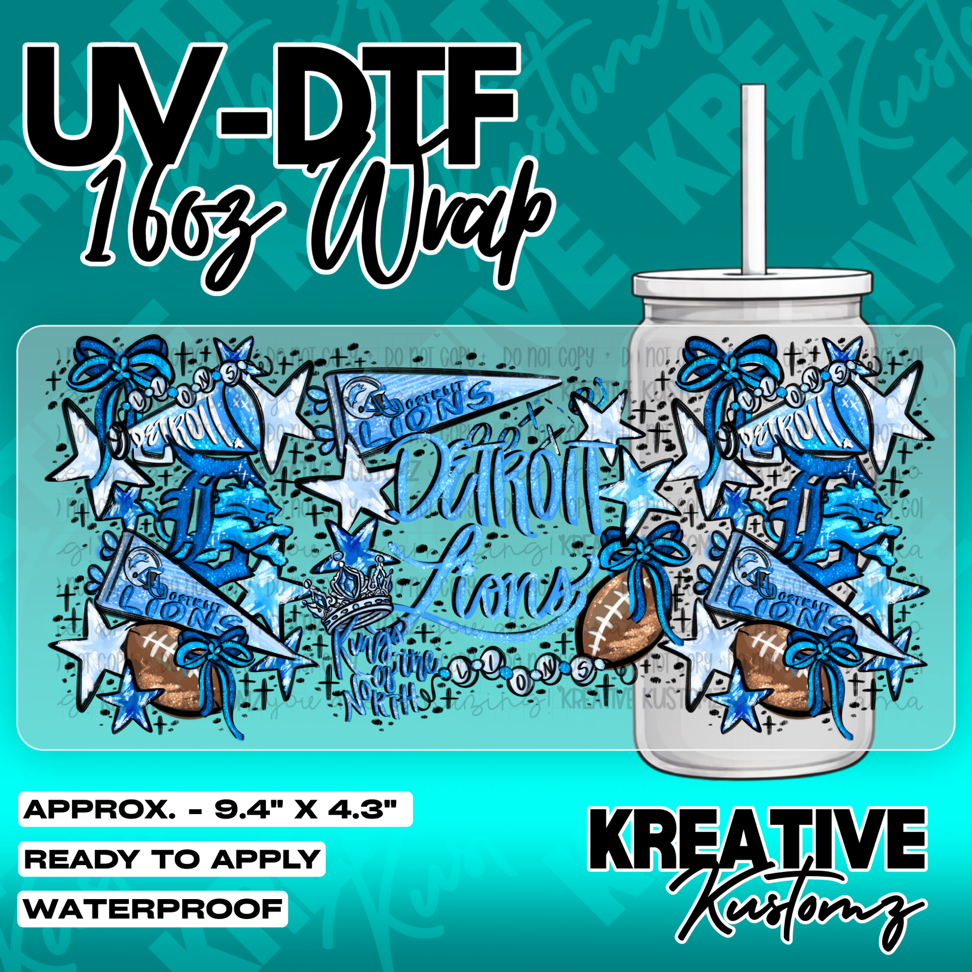 6297 | UV DTF Cup Wrap for 16oz Libbey Glass