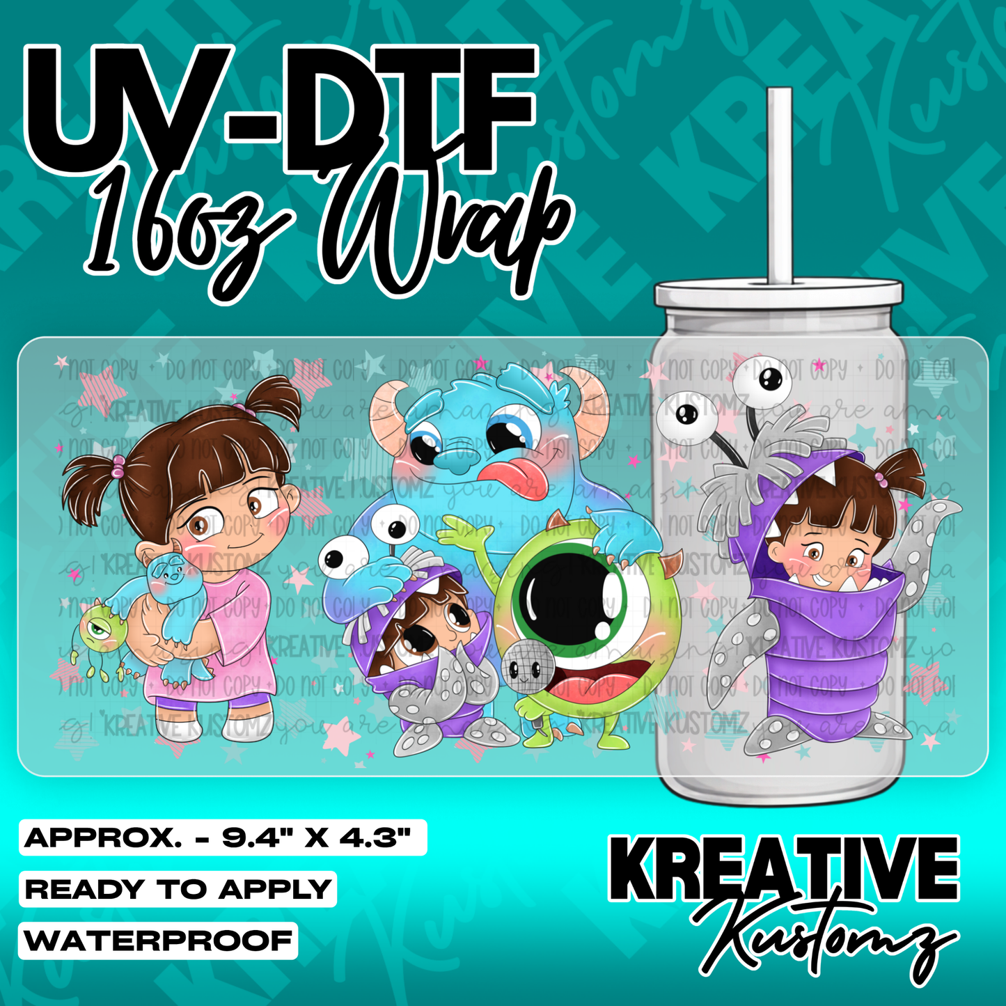 6316 | UV DTF Cup Wrap for 16oz Libbey Glass