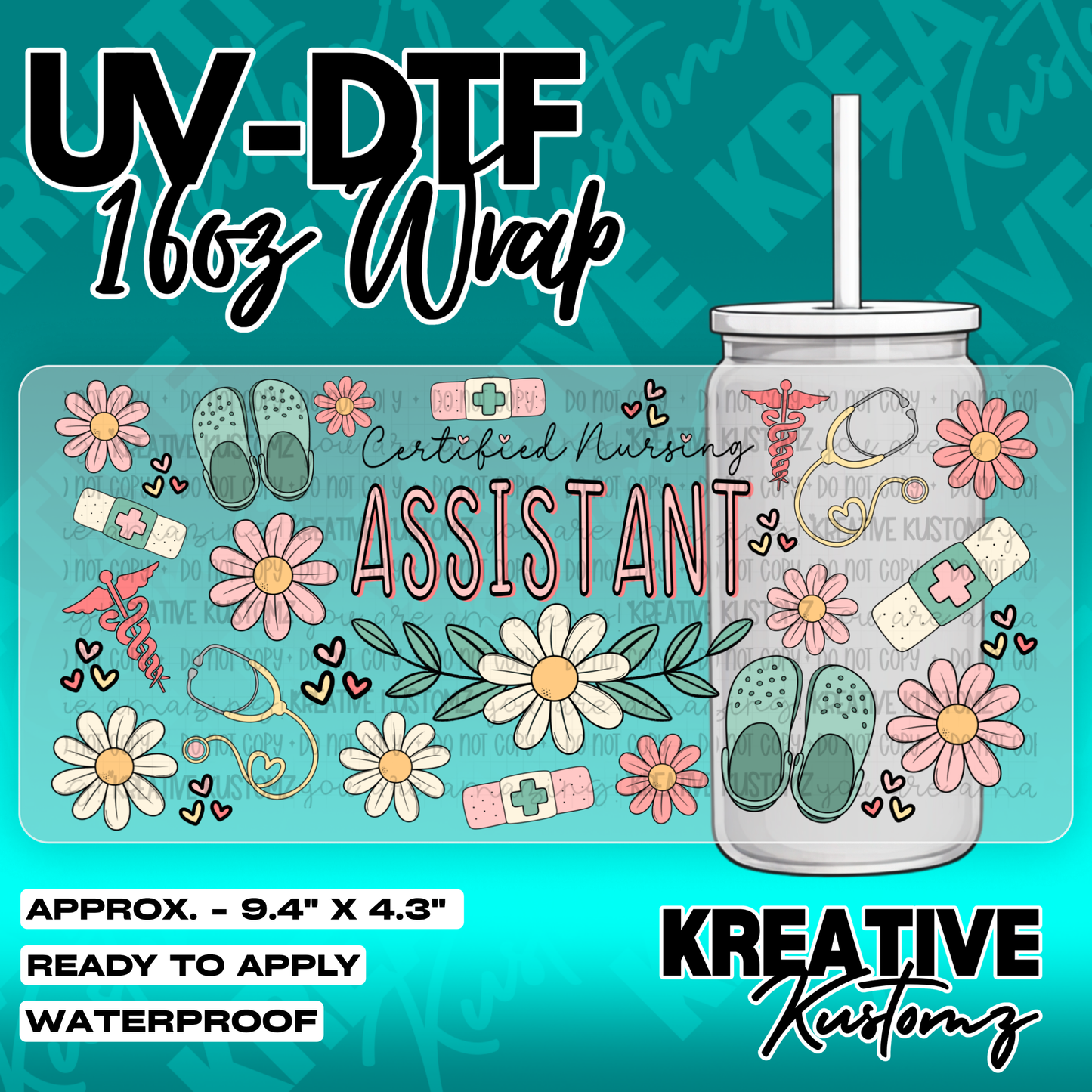 6318 | UV DTF Cup Wrap for 16oz Libbey Glass