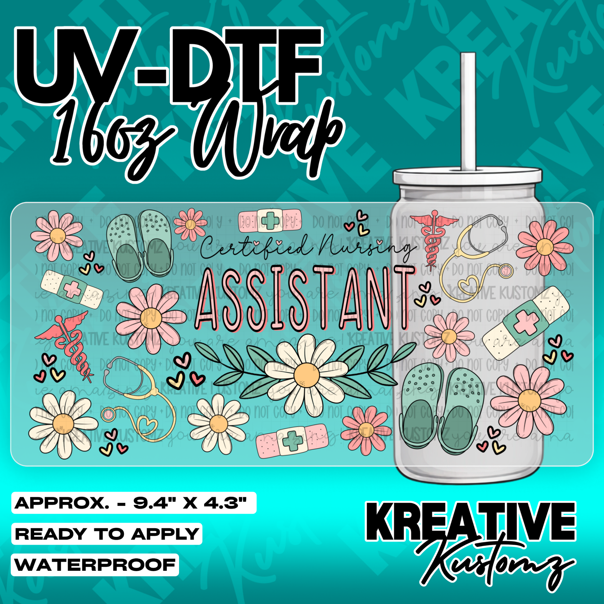 6318 | UV DTF Cup Wrap for 16oz Libbey Glass