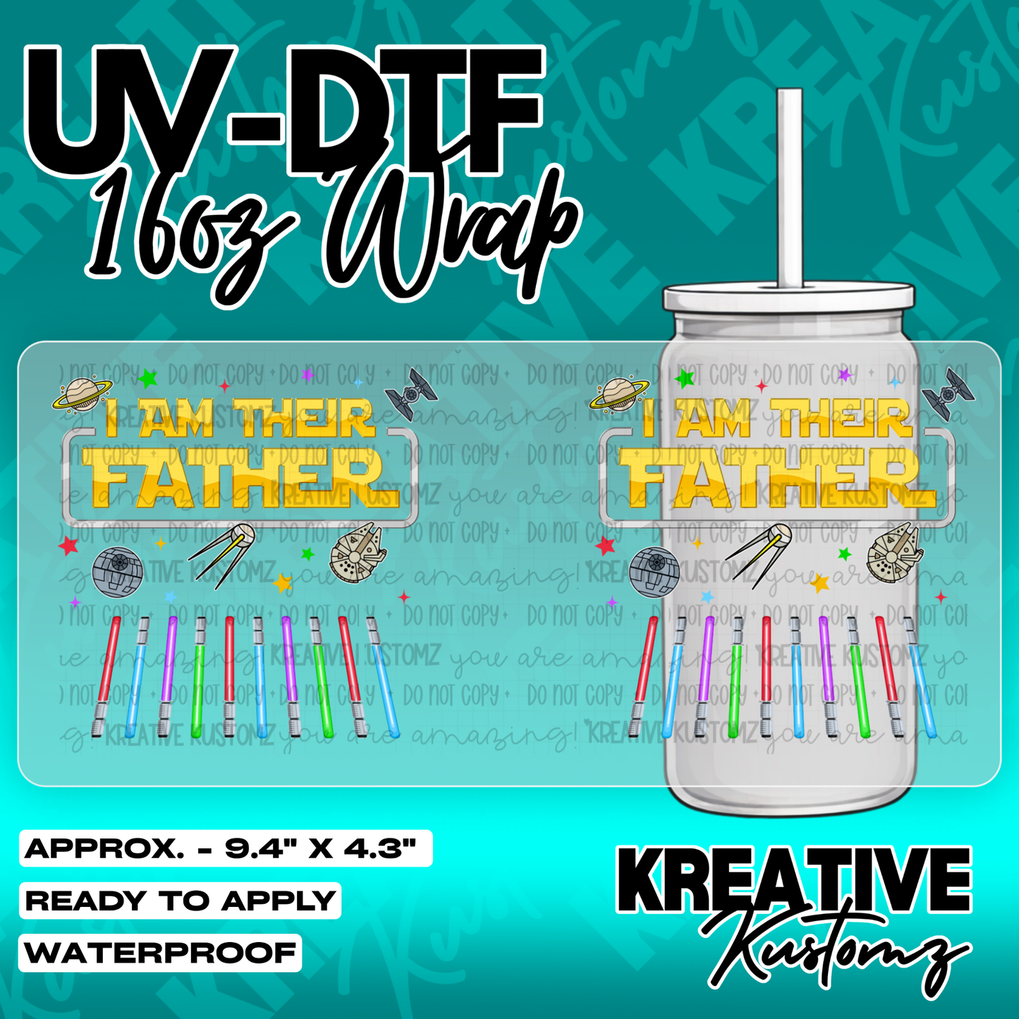 6319 | UV DTF Cup Wrap for 16oz Libbey Glass