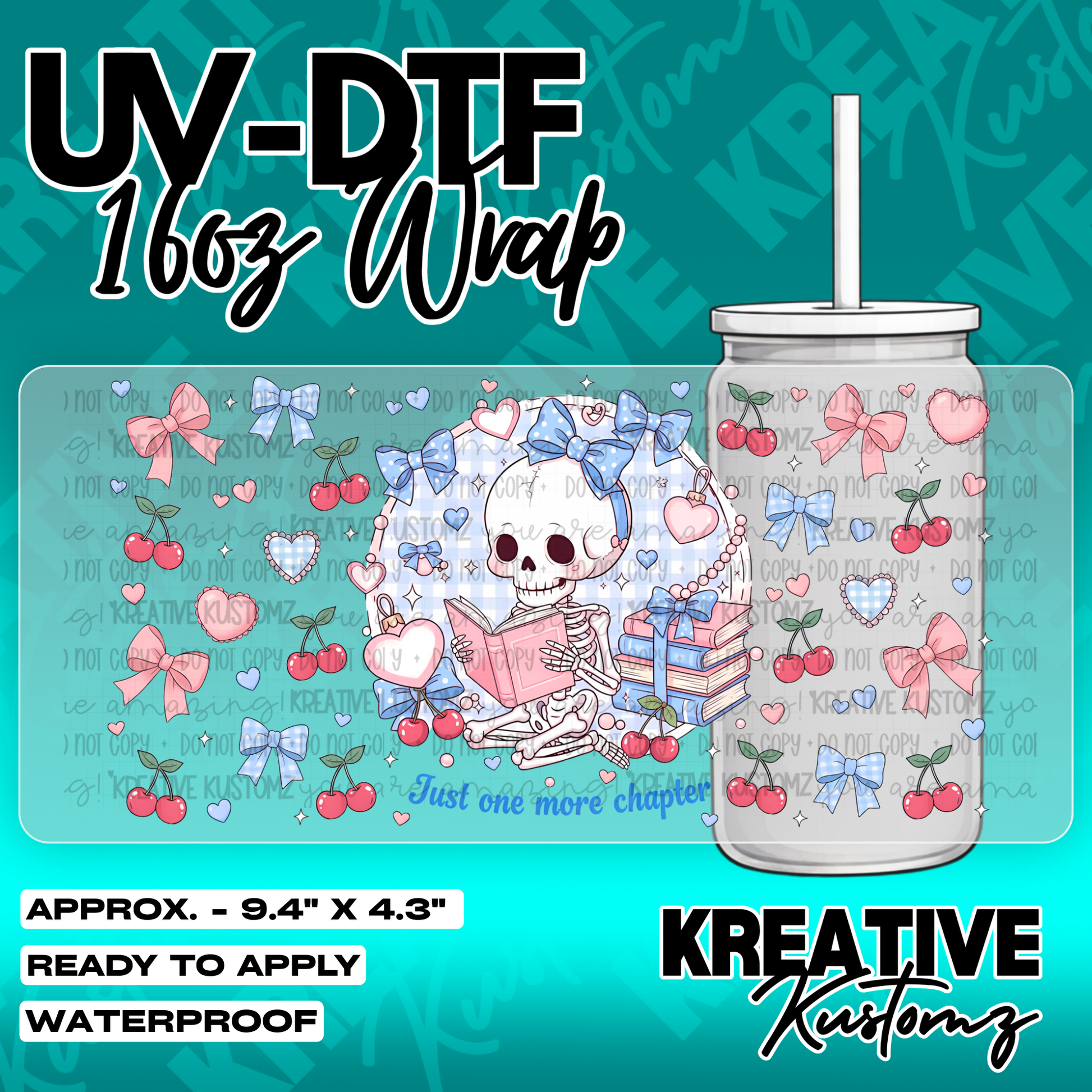 6321 | UV DTF Cup Wrap for 16oz Libbey Glass