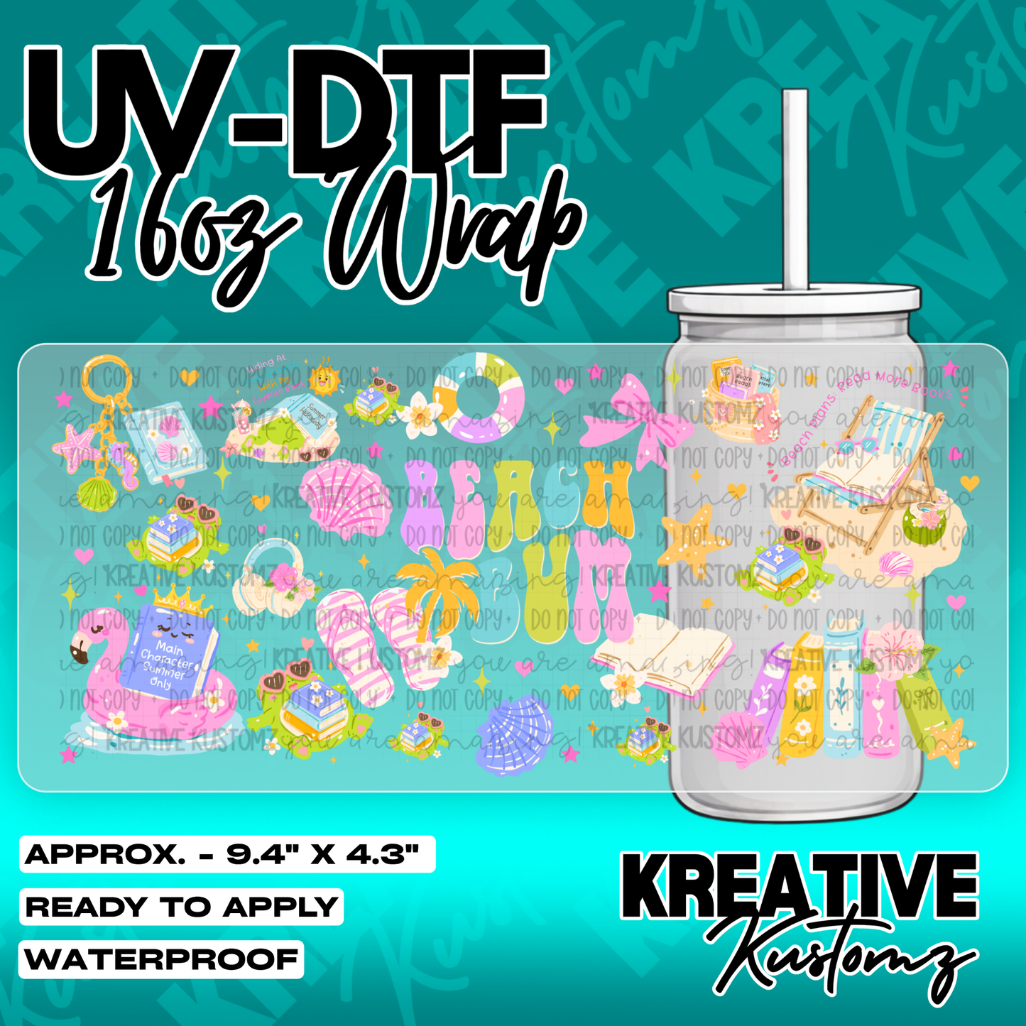 6324 | UV DTF Cup Wrap for 16oz Libbey Glass