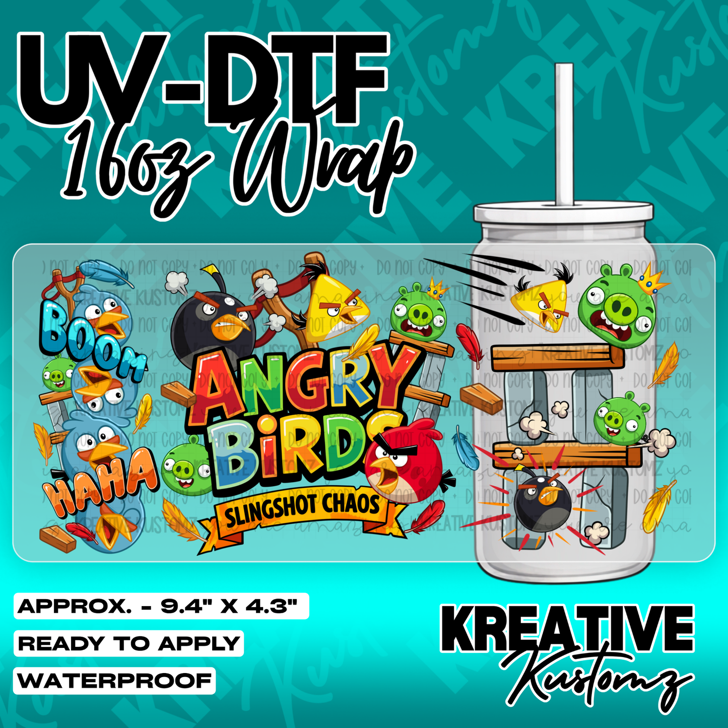 6326 | UV DTF Cup Wrap for 16oz Libbey Glass