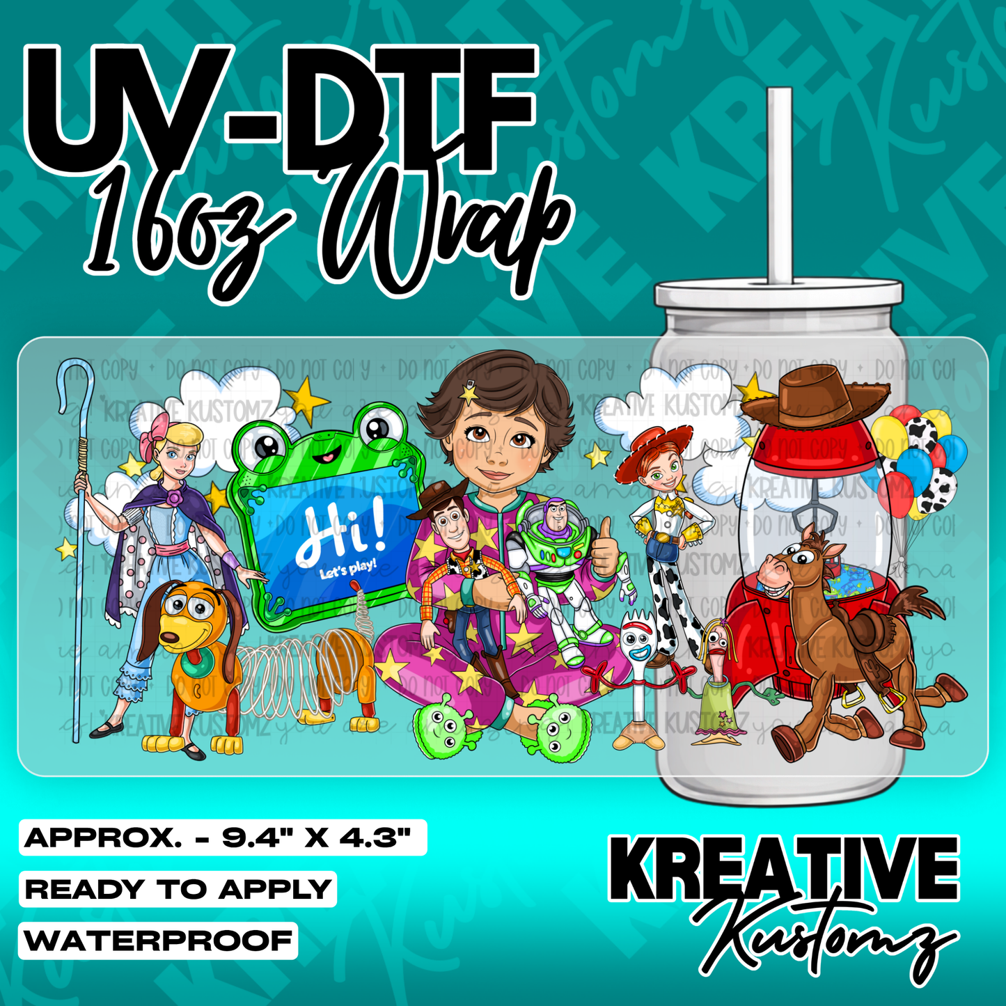 6331 | UV DTF Cup Wrap for 16oz Libbey Glass