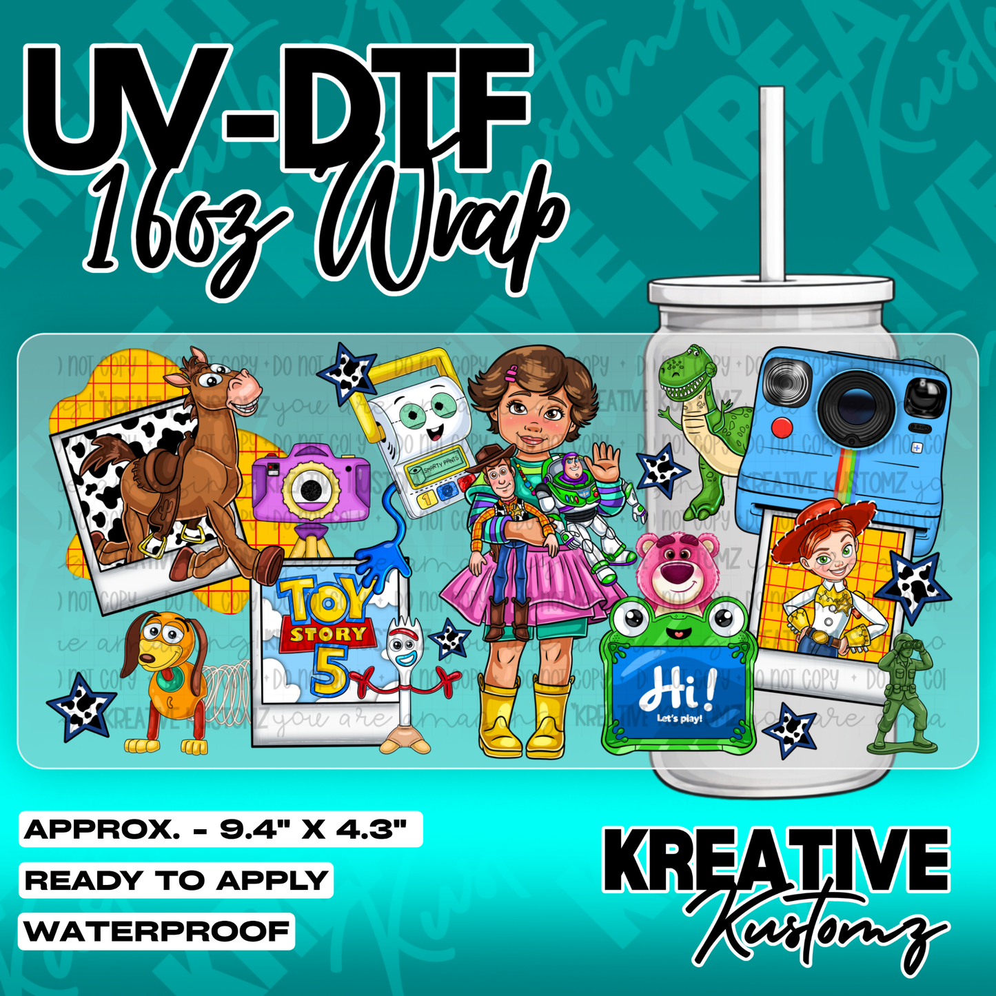 6333 | UV DTF Cup Wrap for 16oz Libbey Glass