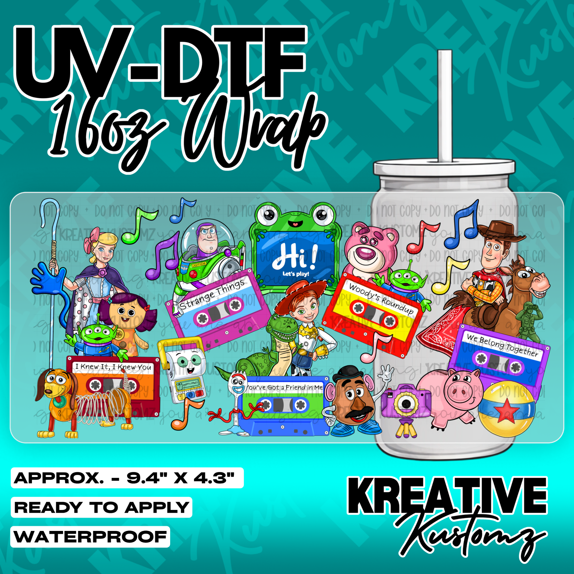 6335 | UV DTF Cup Wrap for 16oz Libbey Glass