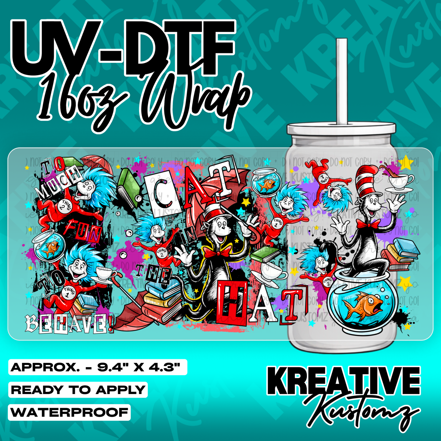 6337 | UV DTF Cup Wrap for 16oz Libbey Glass