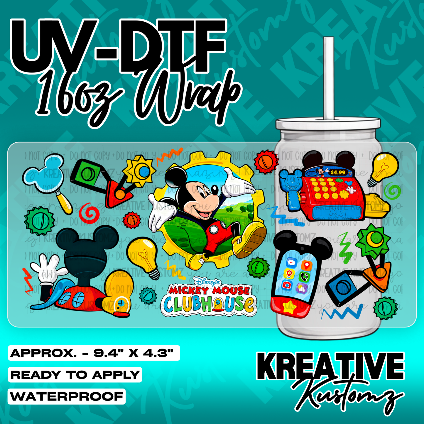 6339 | UV DTF Cup Wrap for 16oz Libbey Glass