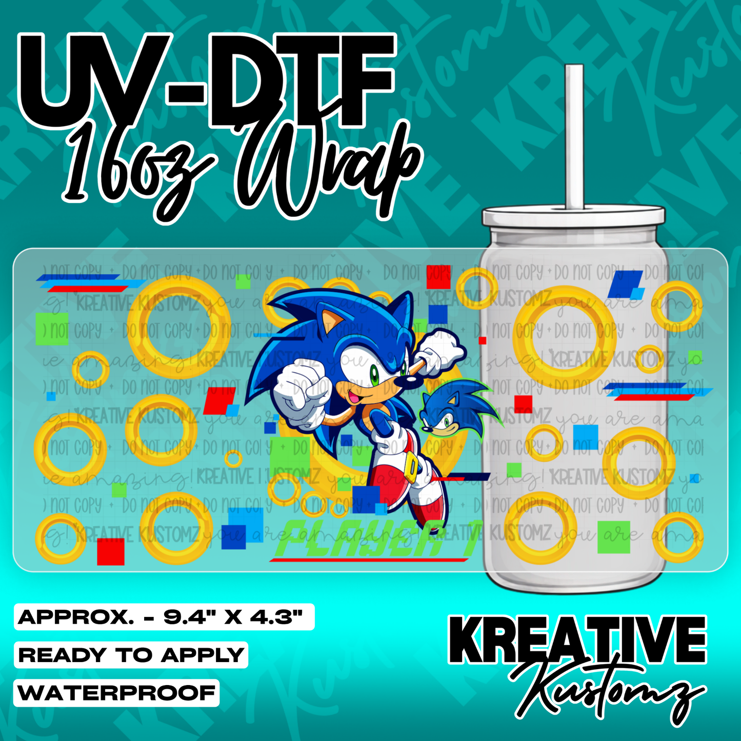 6342 | UV DTF Cup Wrap for 16oz Libbey Glass