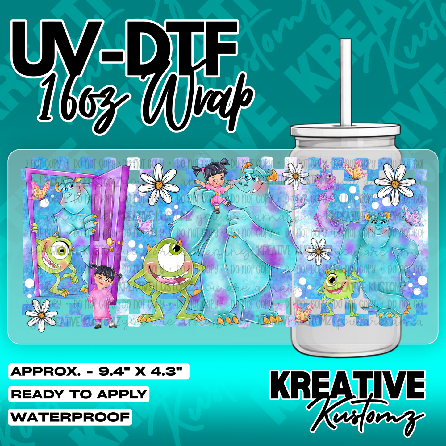 6348 | UV DTF Cup Wrap for 16oz Libbey Glass