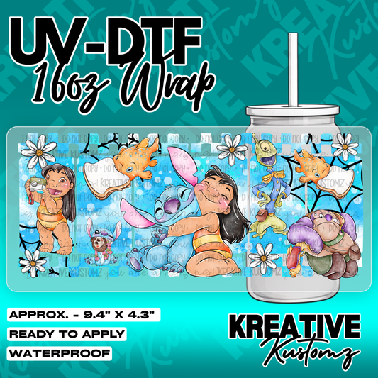6349 | UV DTF Cup Wrap for 16oz Libbey Glass